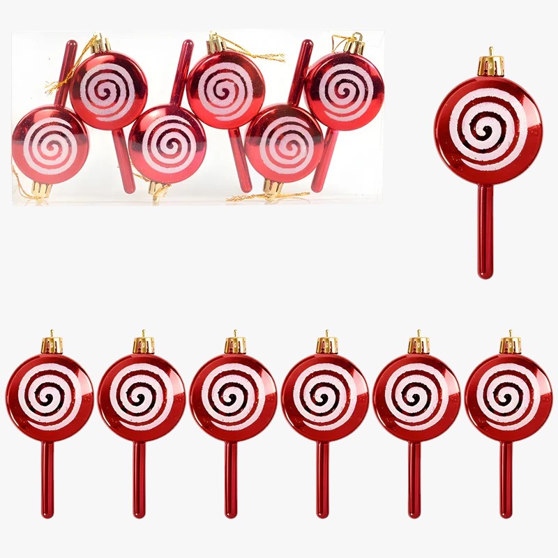 Palline Natalizie Festive - Set8 1 +1 GRATIS - albero di Natale caramelle natalizie decorazioni festive decorazioni natalizie decorazioni rosse e bianche decorazioni stagionali festive fiocchi di neve natalizie ornamenti natalizi palline palline decorate palline di Natale palline natalizie set di palline natalizie - Concept Palermo