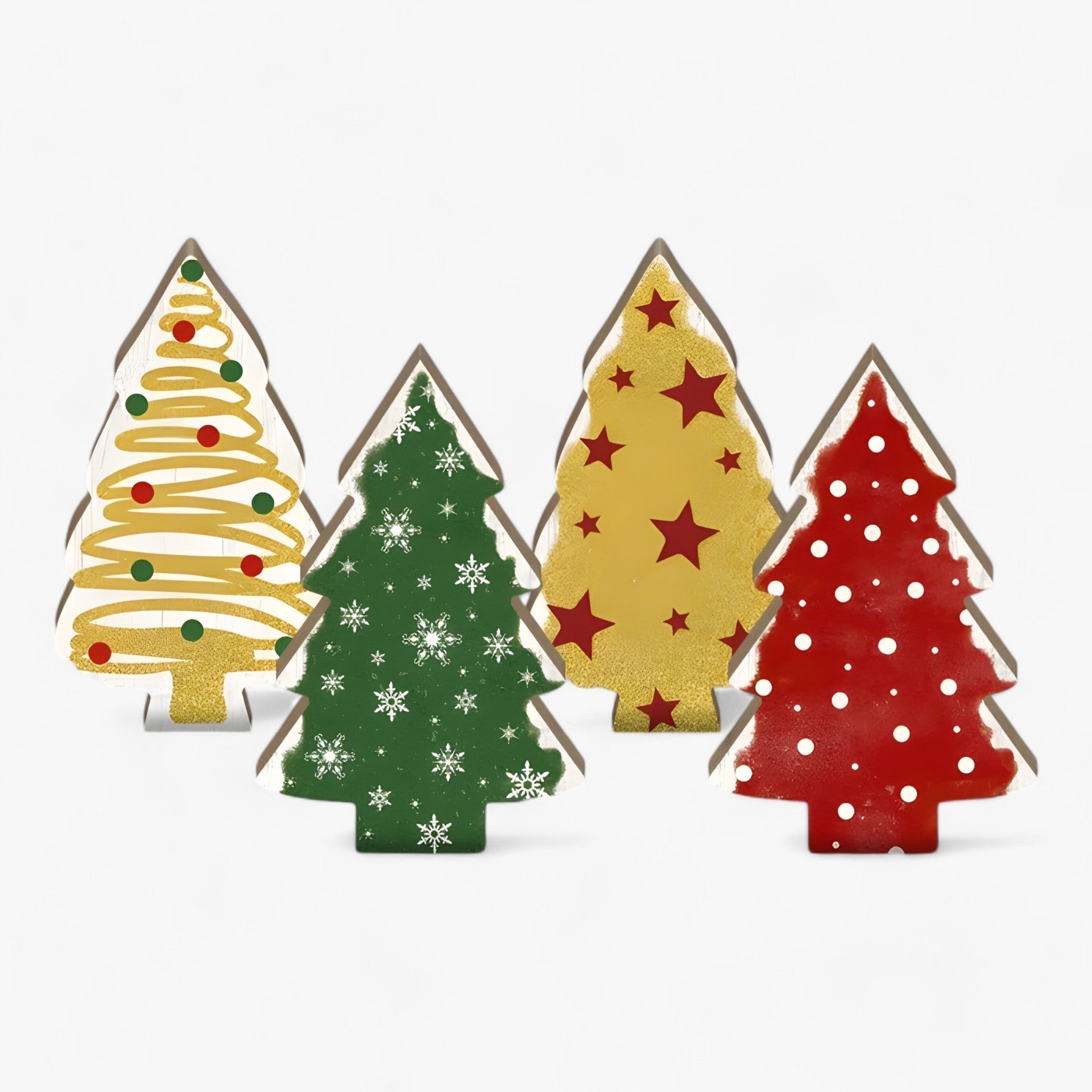 Set di Mini Alberi di Natale Decorativi - Default - alberi alberi natale albero di Natale casa di campagna decorativi decorazione festiva decorazioni da tavolo decorazioni natalizie decorazioni per il caminetto decorazioni stagionali mini alberi natale regali eleganti stile rustico - Concept Palermo