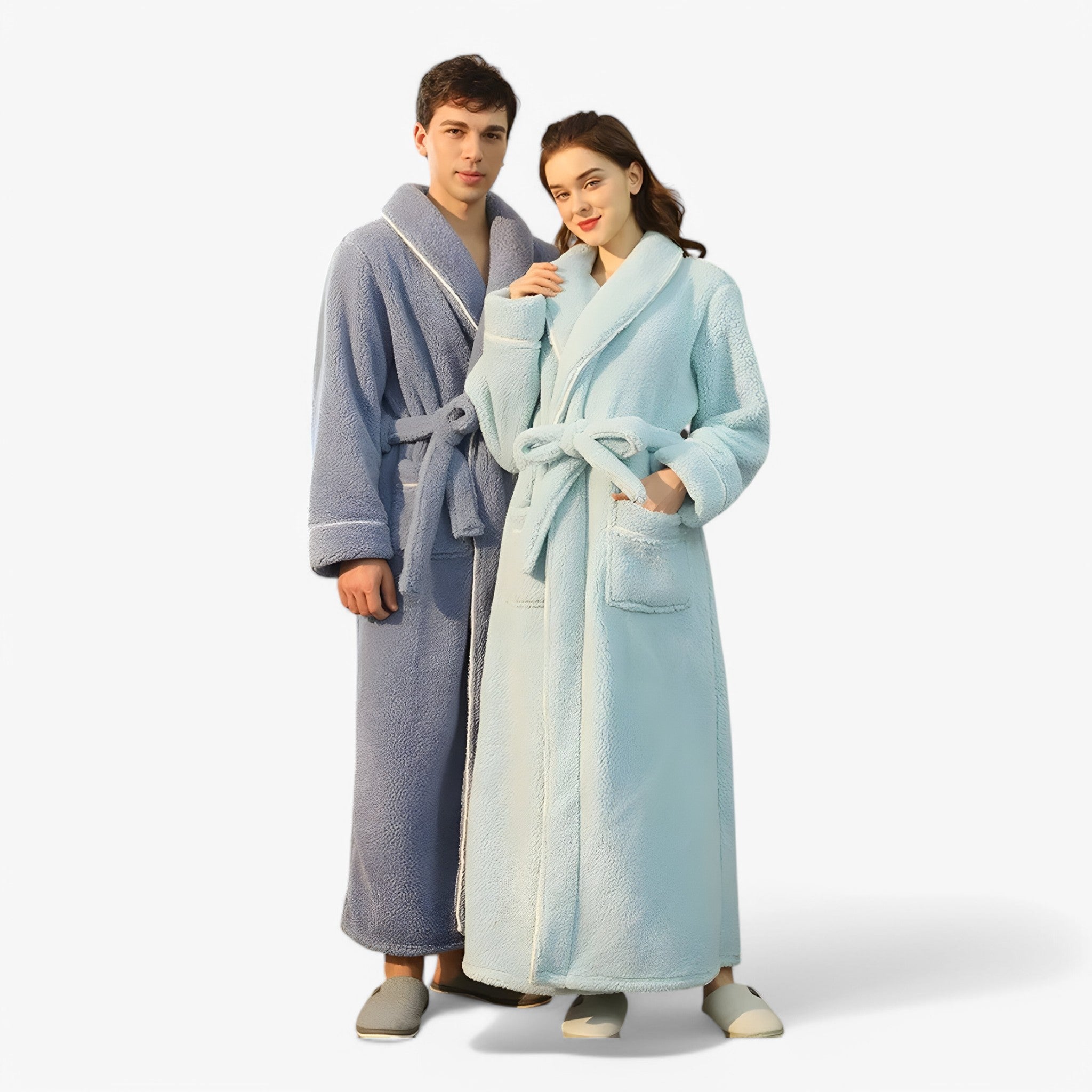 Accappatoio Uomo/Donna in Spugna di Cotone Morbido con Cappuccio, Taglie S-XL - - accappatoio Home Decor robes - Concept Palermo