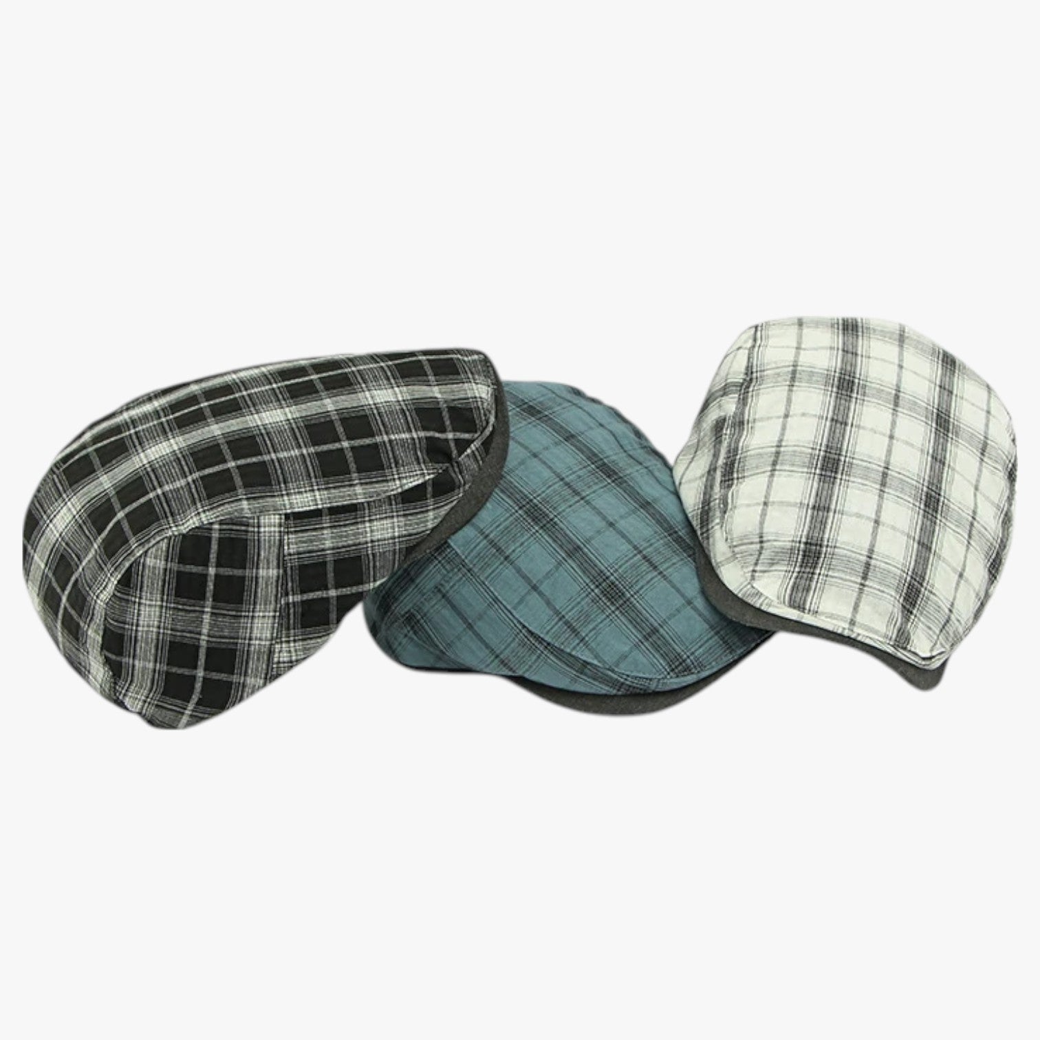 Berretto Tartan Retro in Cotone Uomo - - berretto berretto tartan caps cotone men's hat mens cap retro tartan uomo - Concept Palermo