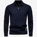 Jersey para hombre con media cremallera de algodón
