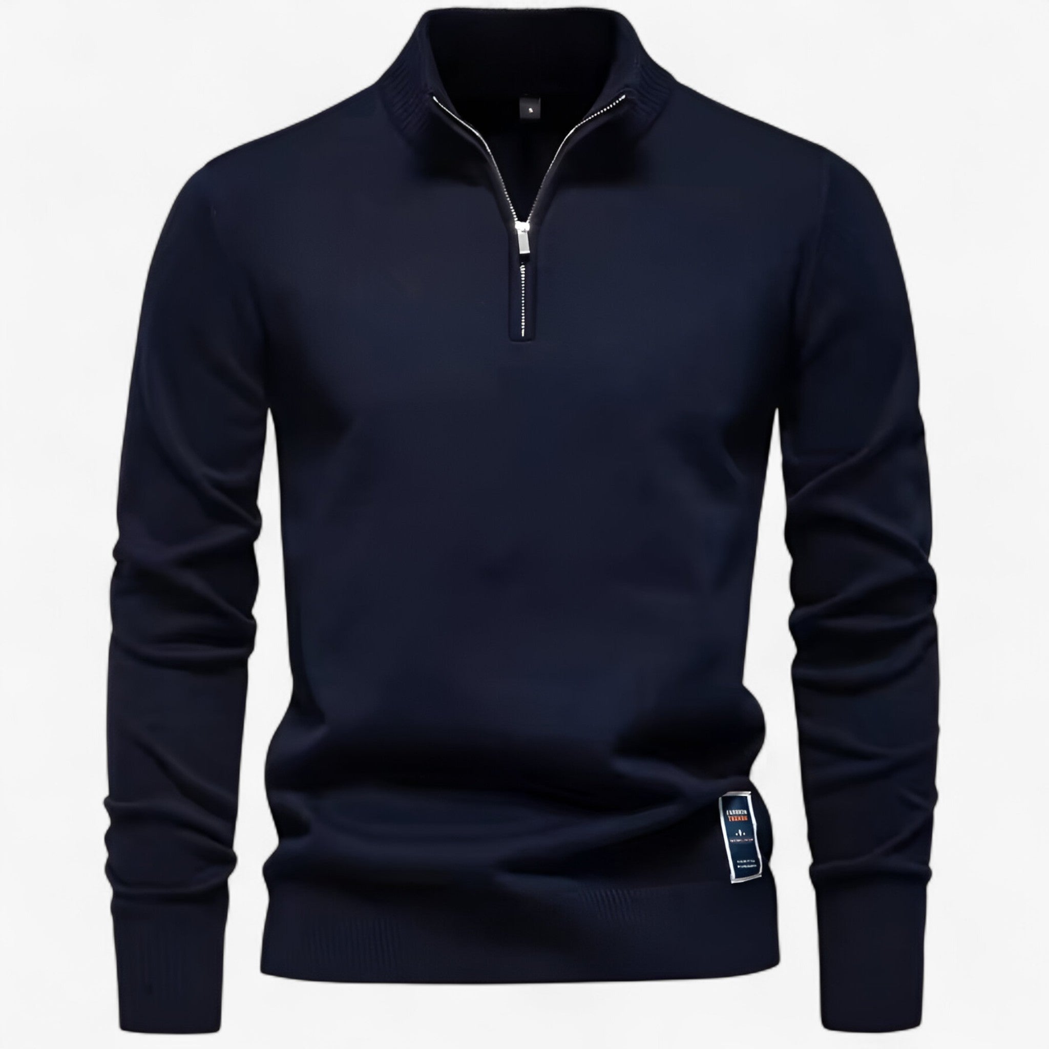 Maglione da Uomo con Mezza Zip Cotone - Navy S 60-70kg - Clothes clothes men Clothing cotone maglione maglione uomo men's top clothes mezza Sweater sweater men sweaters uomo - Concept Palermo