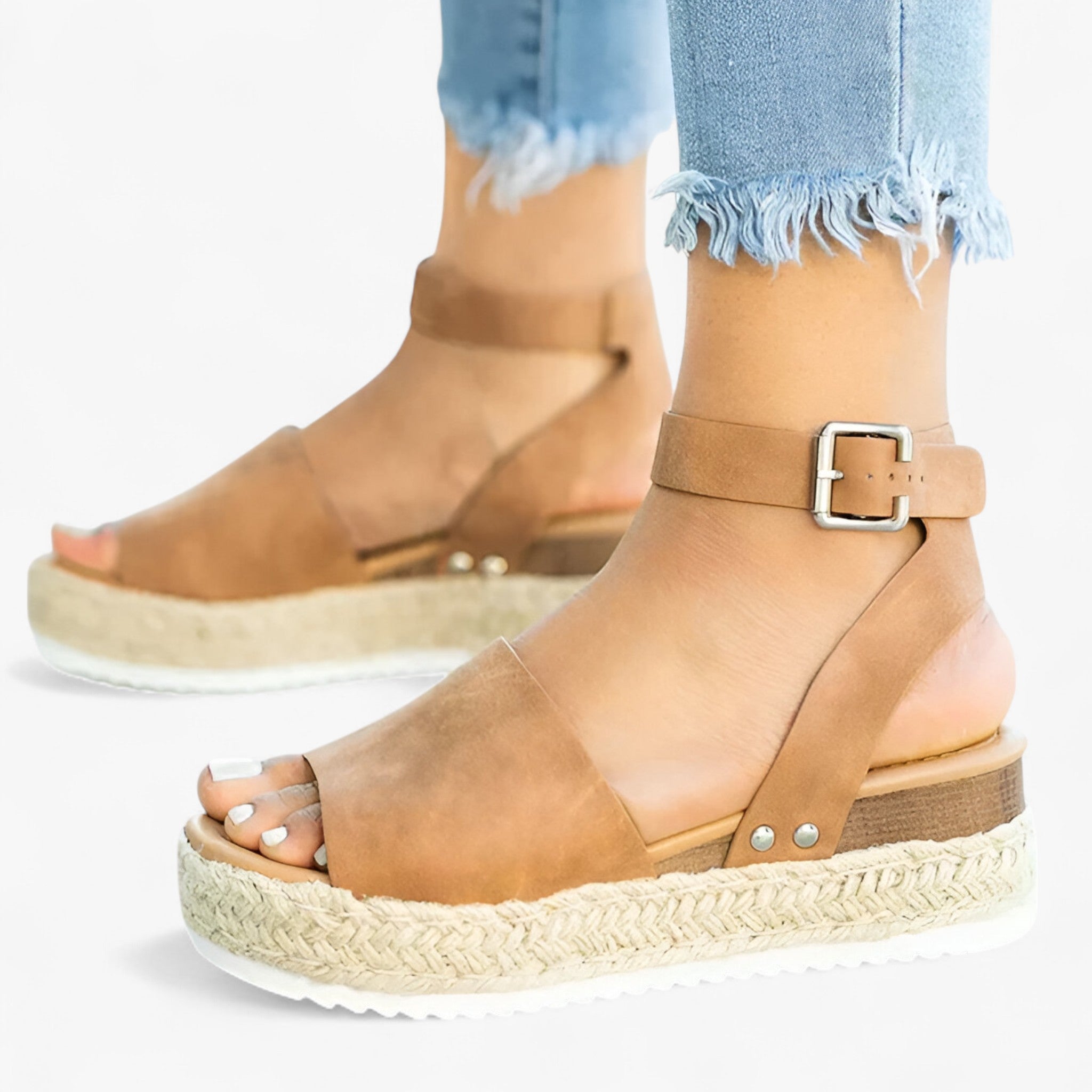 Sandali minimalisti senza lacci - Sandali da donna per un'eleganza semplice - Marrone - donna eleganza lacci minimalisti sandali sandali minimalisti sandals semplice women sandals - Concept Palermo
