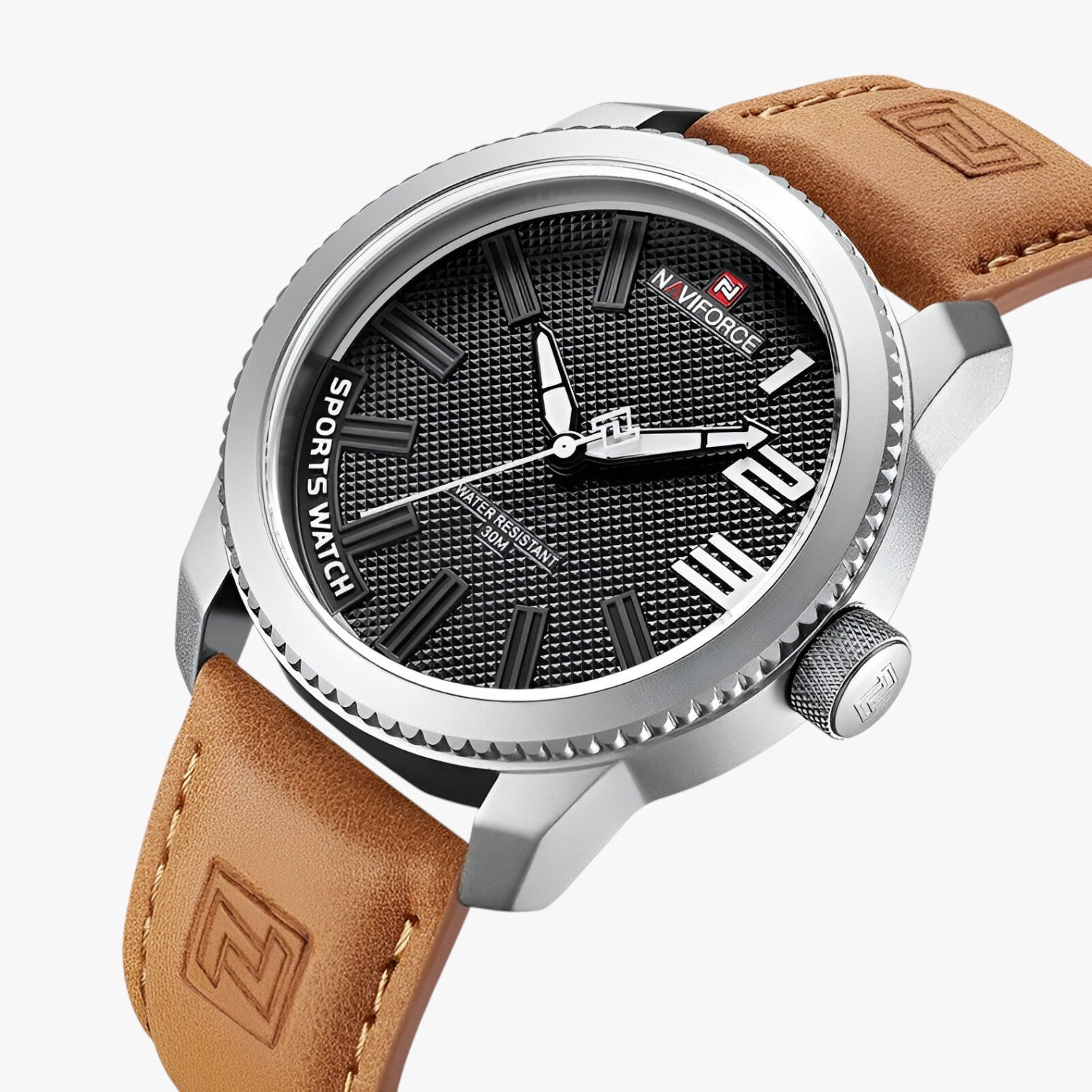 Orologio sportivo e impermeabile da uomo - Marrone argento - impermeabile mens watch orologio orologio sportivo sportivo uomo watch for men watches WATCHES FOR MEN - Concept Palermo