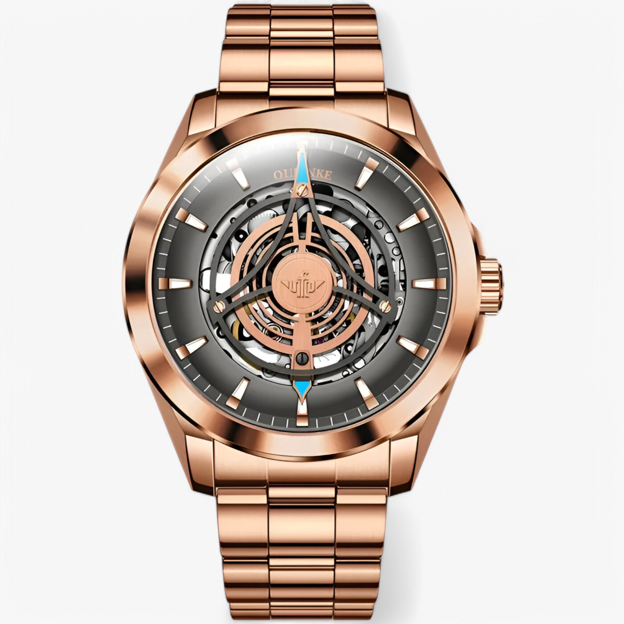 Orologio Meccanico da Uomo con Quadrante Scheletrato Cavo, Elegante e Visibile - Acciaio grigio rosa - accessoires cavo horloges meccanico orologio orologio meccanico quadrante uomo watches - Concept Palermo