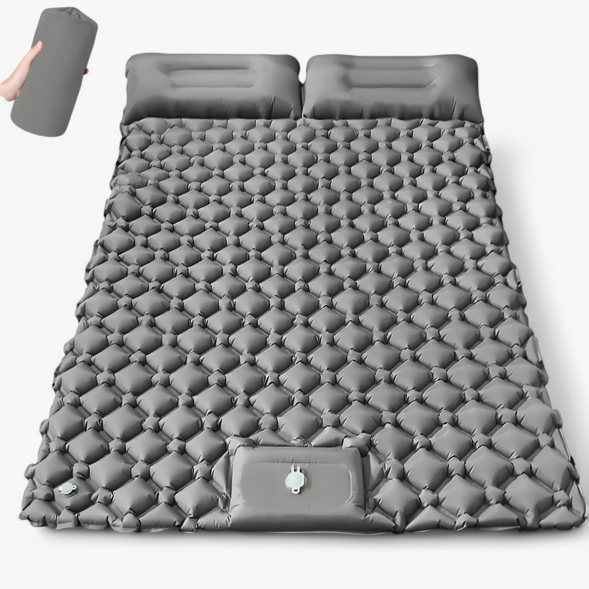Materasso gonfiabile doppio per uso esterno – Extra largo e ultraleggero - Grigio - doppio double inflatable mattress esterno extra gonfiabile inflatable largo materasso materasso gonfiabile materasso gonfiabile doppio per uso esterno – extra largo e ultraleggero - € mattress outdoor mattress - Concept Palermo