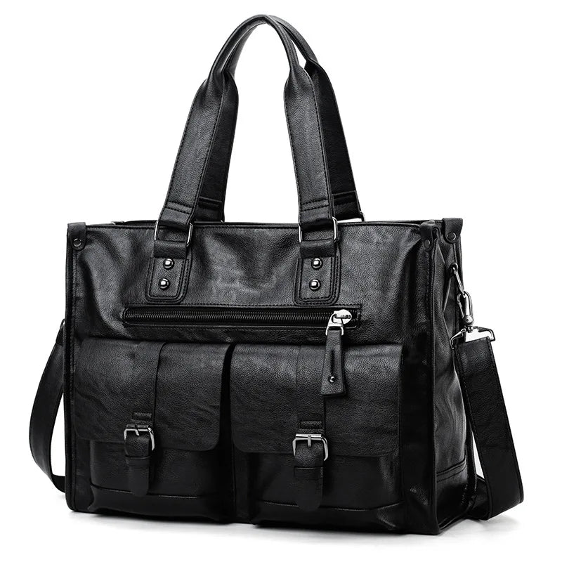 Borsa a spalla borsone in PU con manico in pelle tote borsa a tracolla laptop viaggio uomo business messaggero Boston crossbody laterale uomo borsa - - borsa borsa spalla borsone boston business crossbody laptop laterale Linen Men overig - Concept Palermo