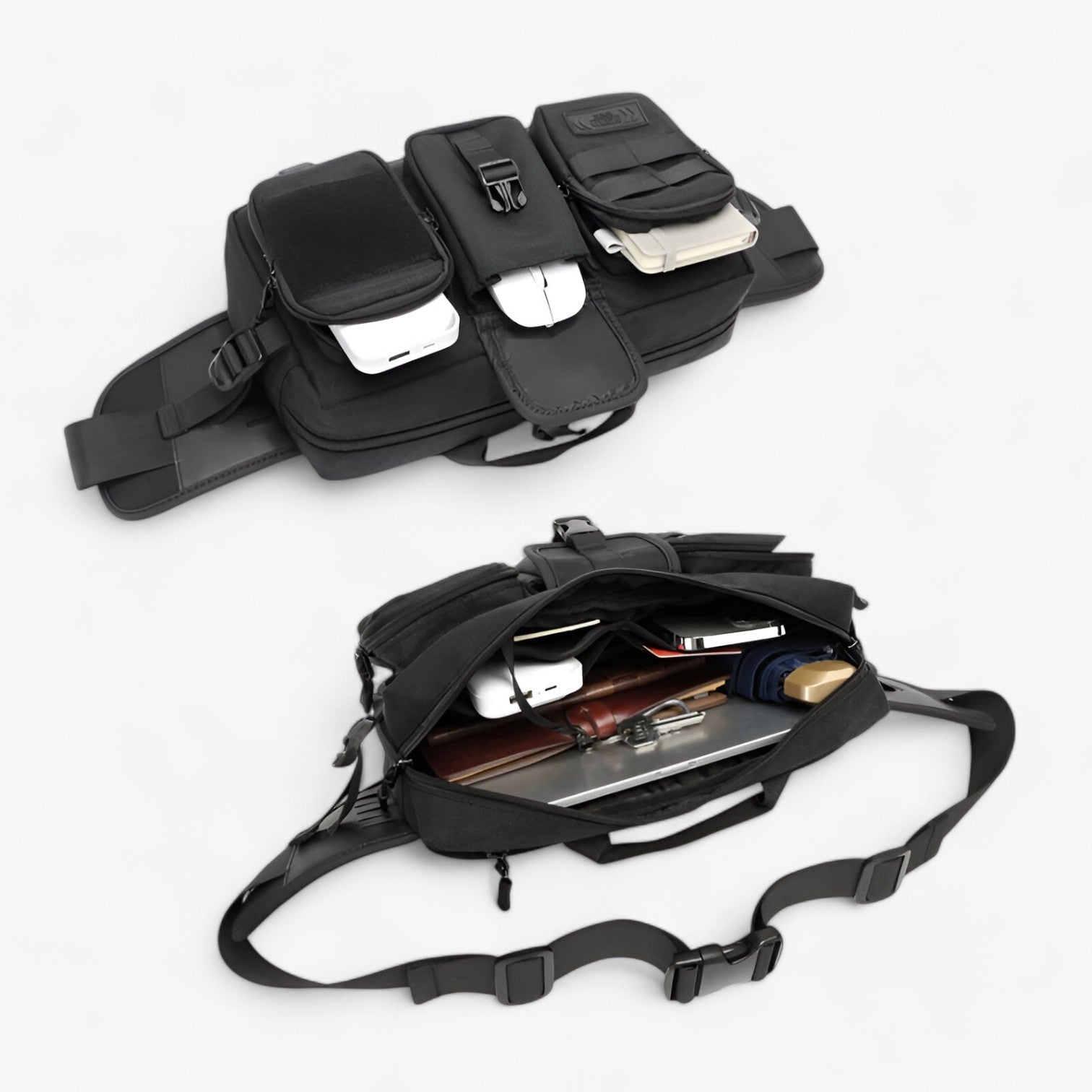 Borsa a tracolla anti-furto ricaricabile USB Uomo - - anti bag bags borsa borsa tracolla furto mens bag ricaricabile tracolla uomo - Concept Palermo