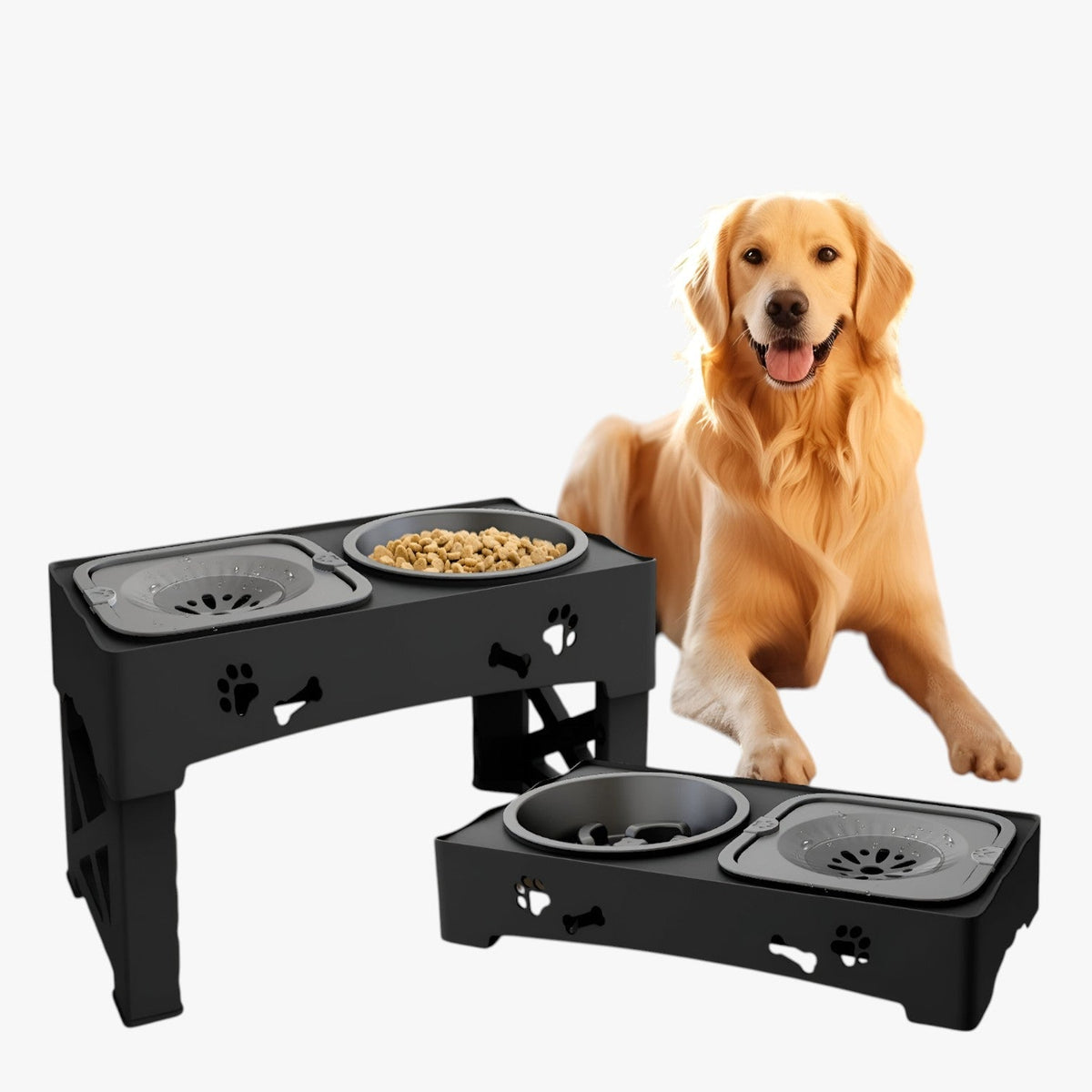 Ciotola regolabile 3-in-1 per alimentazione lenta e comoda a qualsiasi altezza - - alimentazione altezza ciotola ciotola regolabile comoda lenta Linen pet PET SUPPLIES petproduct Pets qualsiasi regolabile Unisex - Concept Palermo