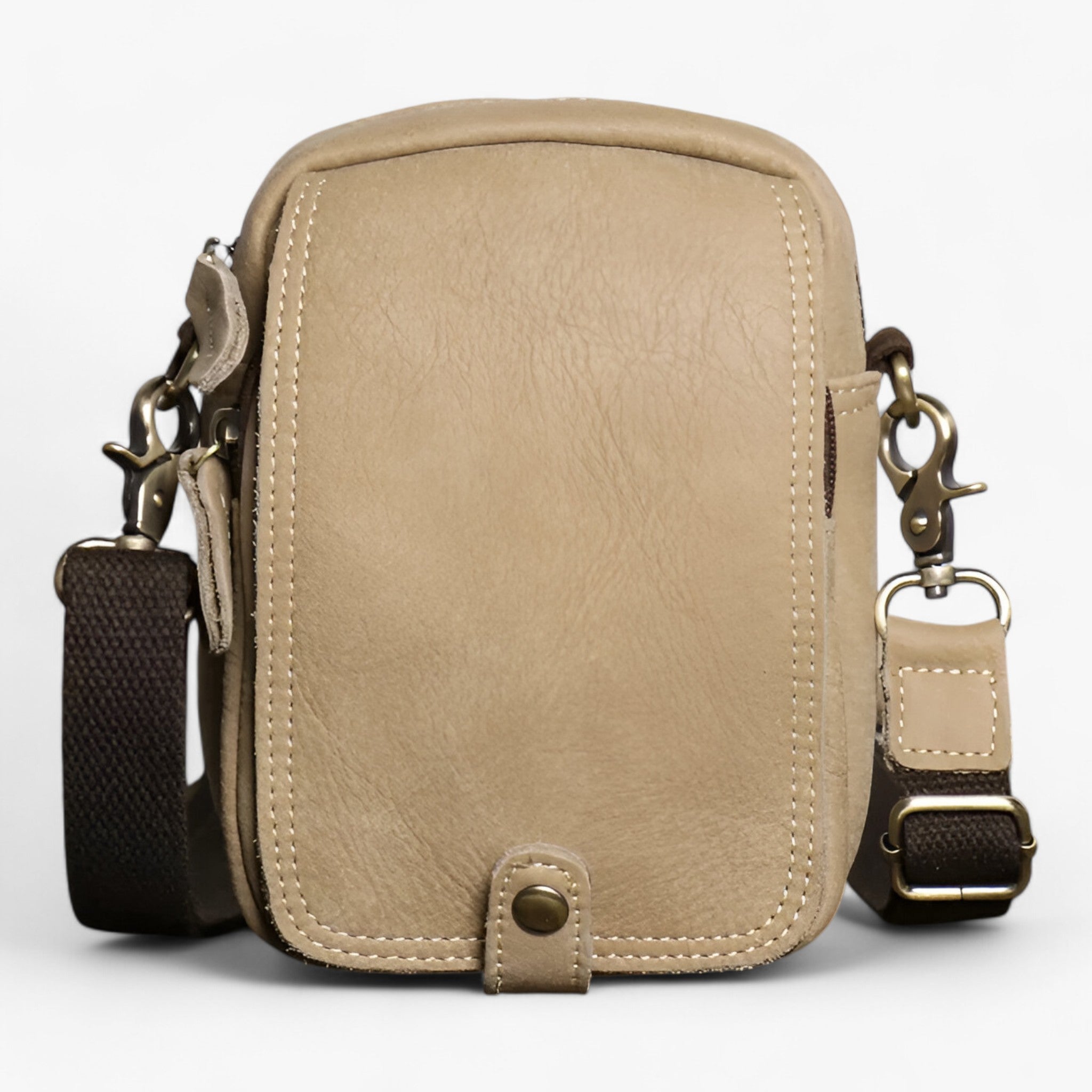 Borsa a Tracolla Donna Nera in Vera Pelle Bovina - Elegante, Leggera e Pratica - Khaki - accessoires bags borsa borsa tracolla bovina leggera pelle pratica tassen tracolla - Concept Palermo
