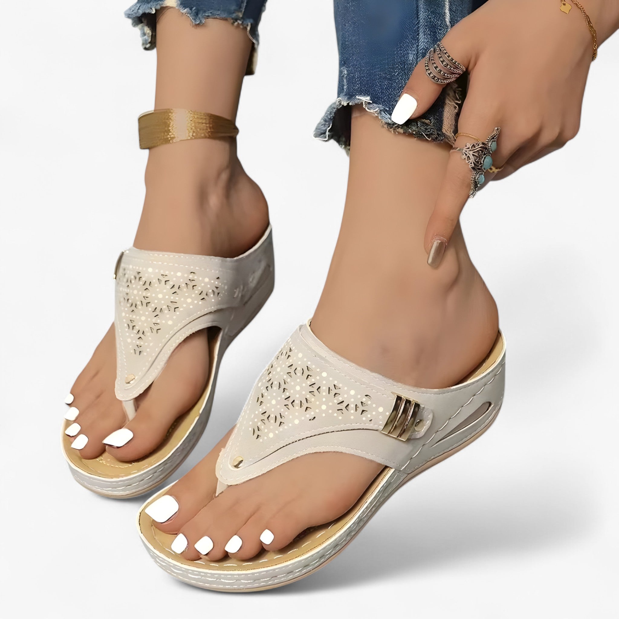 Sandali Ortopedici con Zeppa Donna - - donna ortopedici sandalen sandali sandali ortopedici sandals schoenen zeppa - Concept Palermo