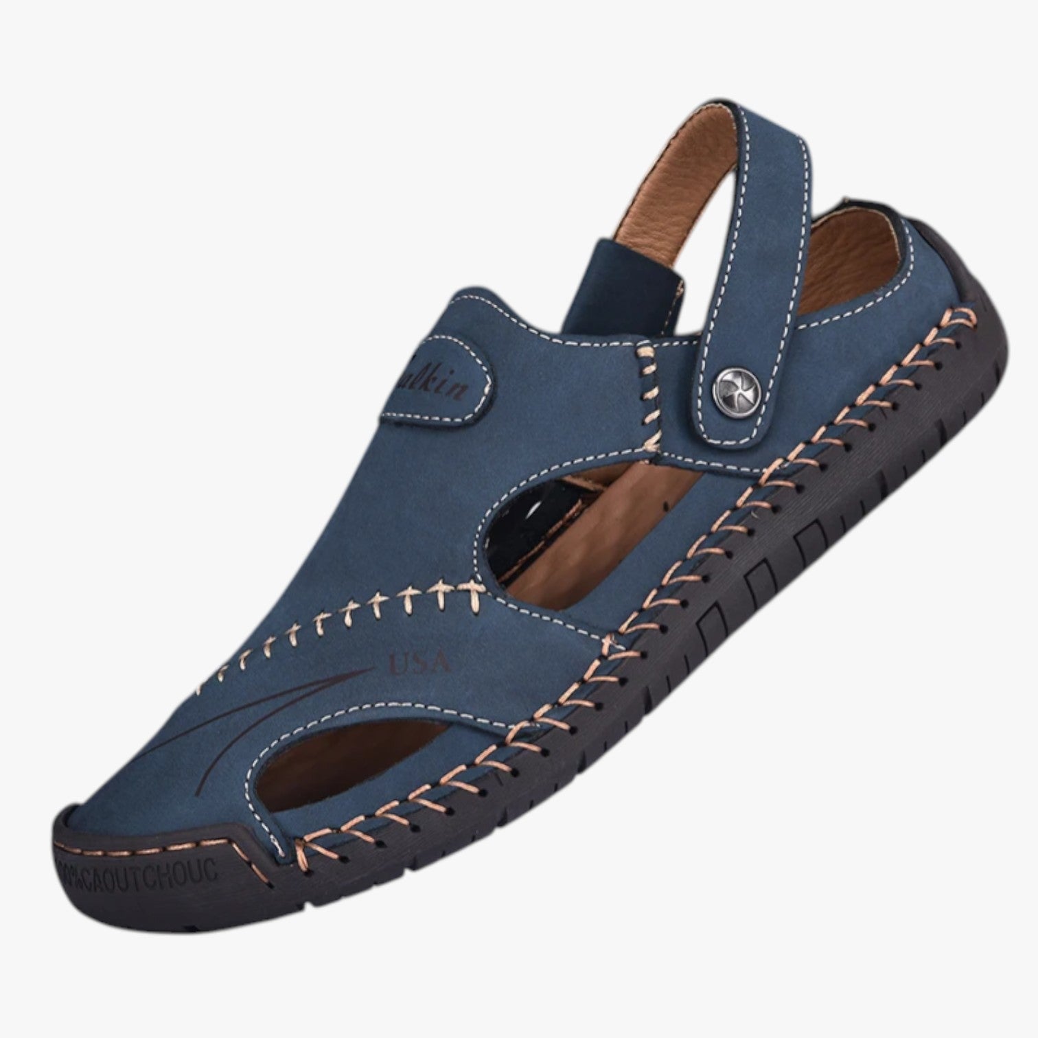 Sandali estivi da uomo - Pelle traspirante e suola antiscivolo per un tocco di stile - Blu - antiscivolo casual sandals estivi pelle sandali sandali estivi sandals stile stylish sandals suola women sandals - Concept Palermo