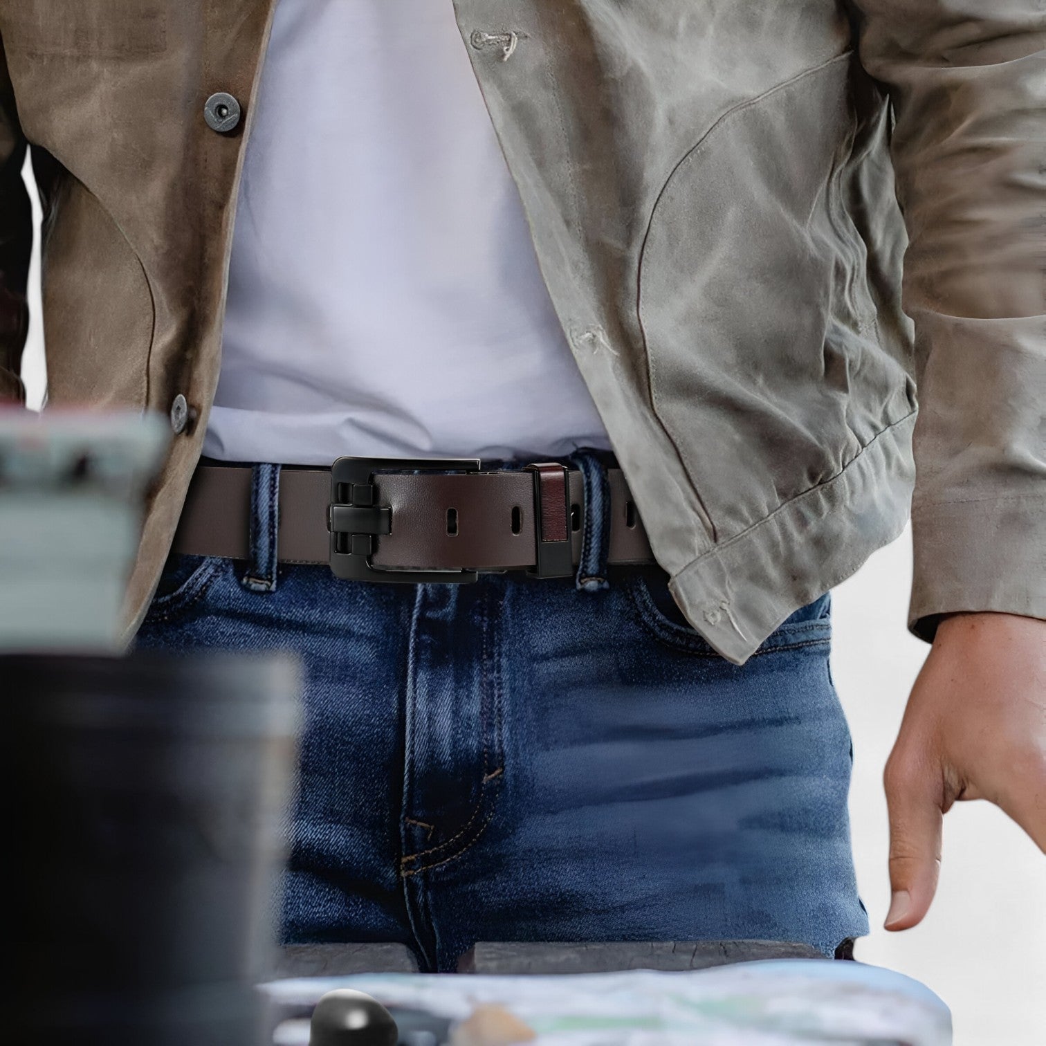 Cintura da Uomo in Pelle di Mucca - Sostenibile per Ogni Occasione - - belts cintura cintura uomo mens accessory Mens belt mucca occasione ogni pelle sostenibile - Concept Palermo
