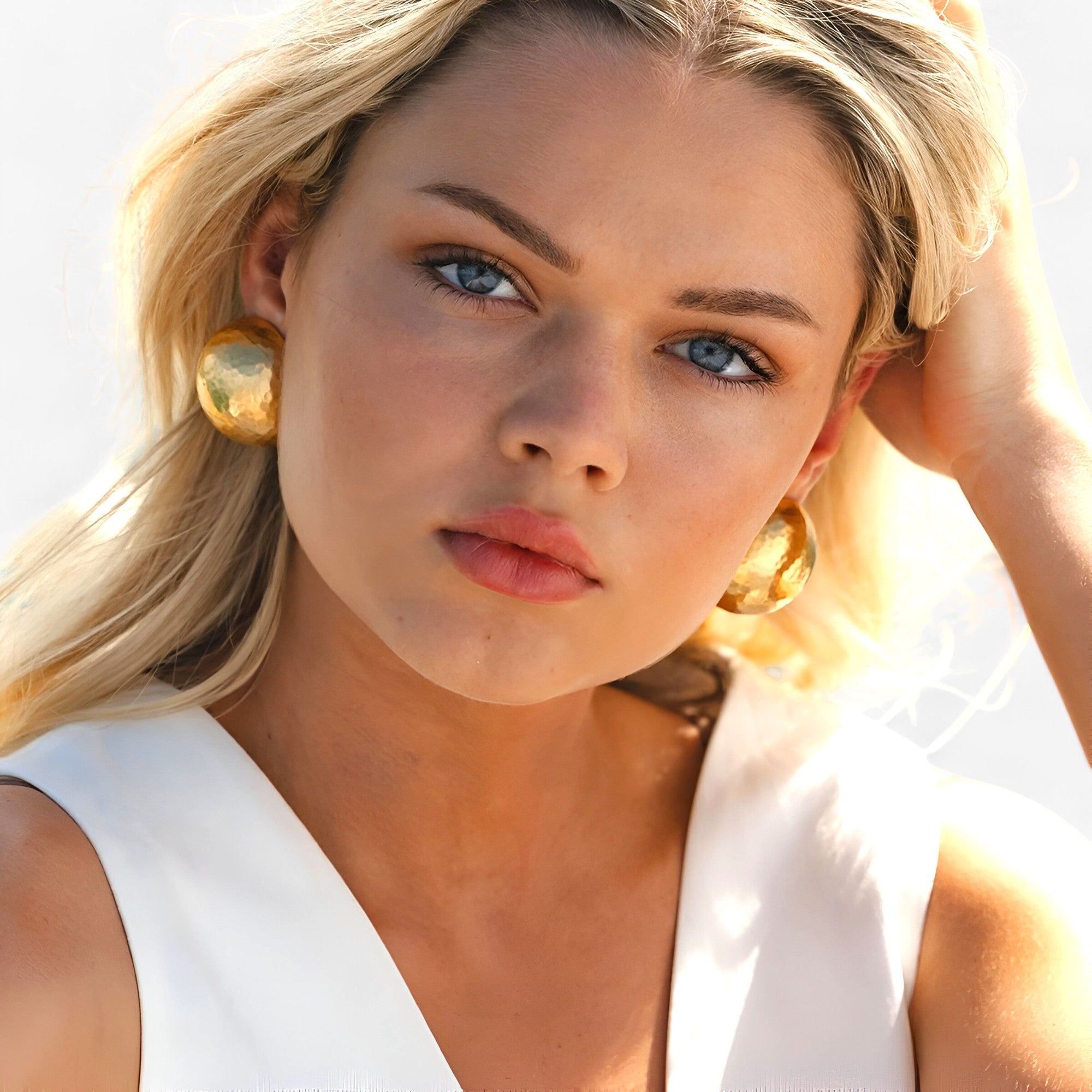 Orecchini in oro a mezza luna - Stile e durata senza tempo Acciaio Donna - - acciaio donna durata EARRINGS Earrings for Women Girls jewelry luna mezza New Fashion Earrings orecchini orecchini mezza - Concept Palermo