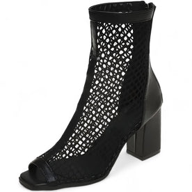 Sandali estivi con plateau in rete traspirante Donna - Nera - donna estivi Linen plateau rete sandalen sandali sandali estivi schoenen shoes Solid traspirante Women - Concept Palermo