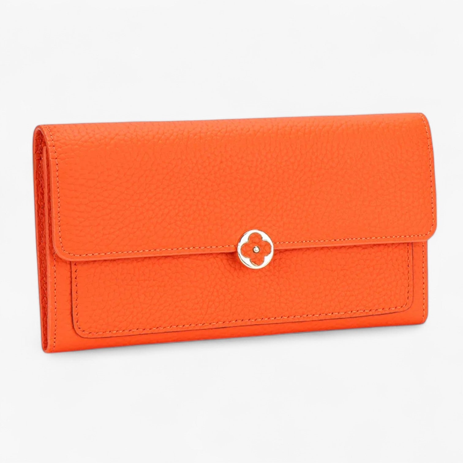 Portafoglio da donna in vera pelle, eleganza e funzionalità - Arancione - donna eleganza funzionalità pelle portafoglio portafoglio donna vera wallet wallets womens wallet - Concept Palermo