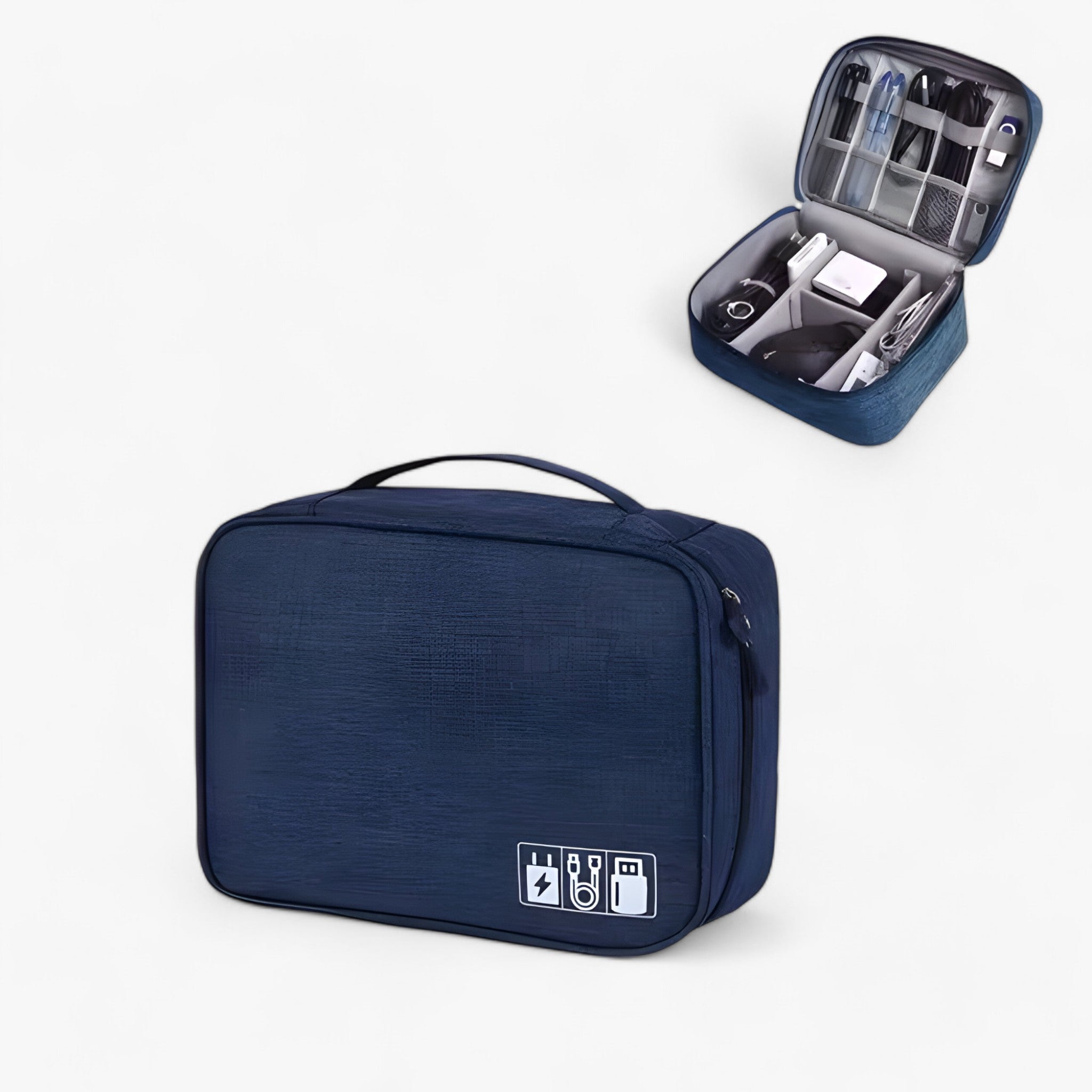 Borsa per l'archiviazione digitale - Protezione per cavi, caricabatterie e gadget - Borsa blu navy A - accessoires archiviazione bags borsa borsa archiviazione caricabatterie cavi digitale gadget tassen - Concept Palermo