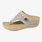 Dames Orthopedische Sandalen met Comfortabele Sleehak van Leer, Diverse Kleuren en Maten