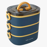 2000ML Lekvrije Lunchbox met 3 Compartimenten voor Heren