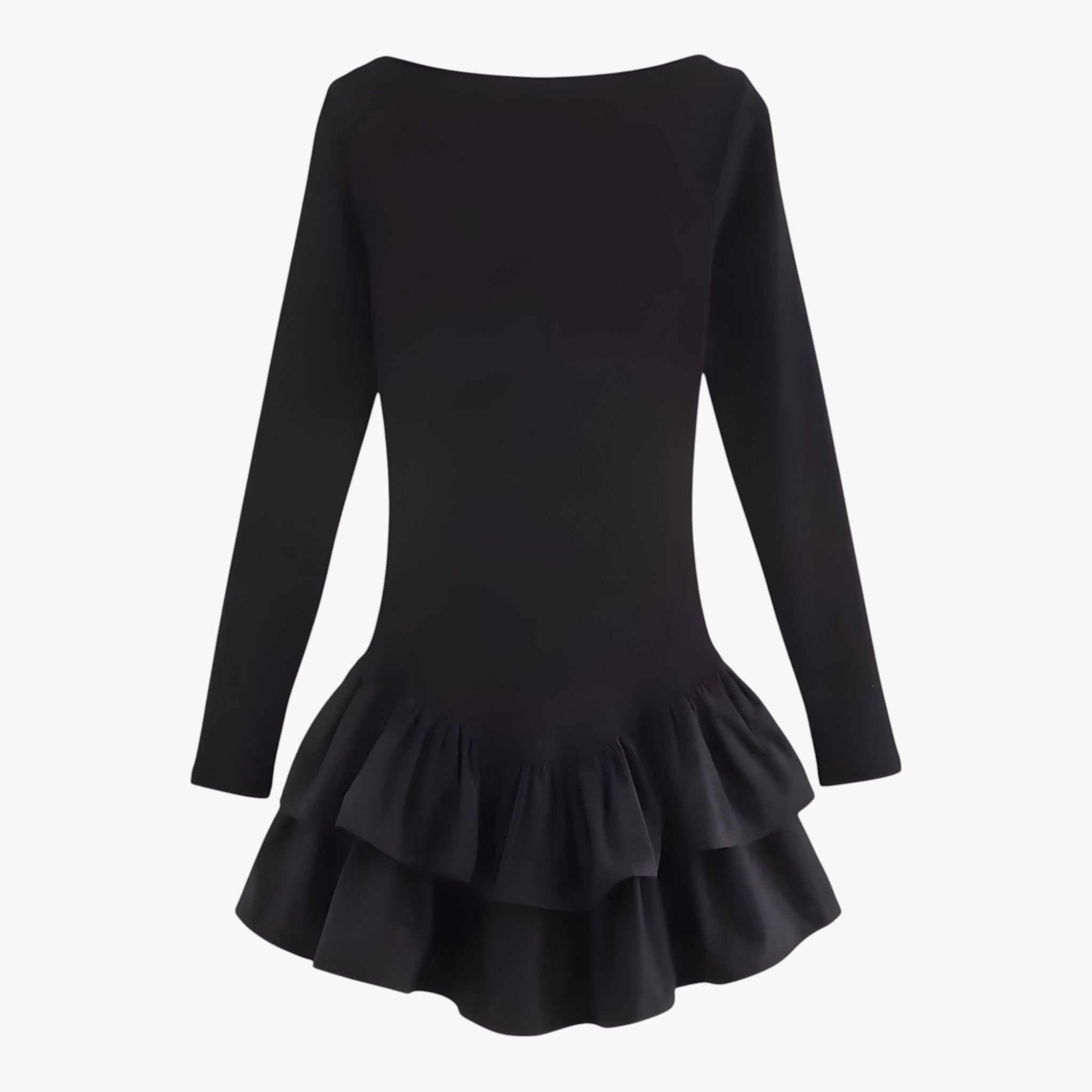 Mini abito a maniche lunghe - Tendenza e stile Donna - Nero - abito abito maniche donna dresses lunghe maniche stile tendenza - Concept Palermo