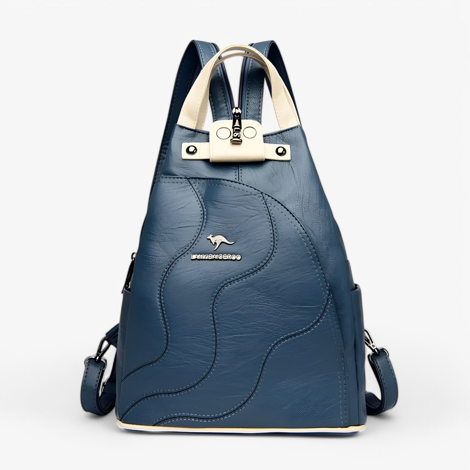 Zaino Uomo Grande in Vera Pelle Nera - Elegante, Sicuro per Lavoro, Università e Viaggi - Blu - Backpacks Bags pelle sicuro spazioso uomo viaggi women bags zaino zaino pelle - Concept Palermo