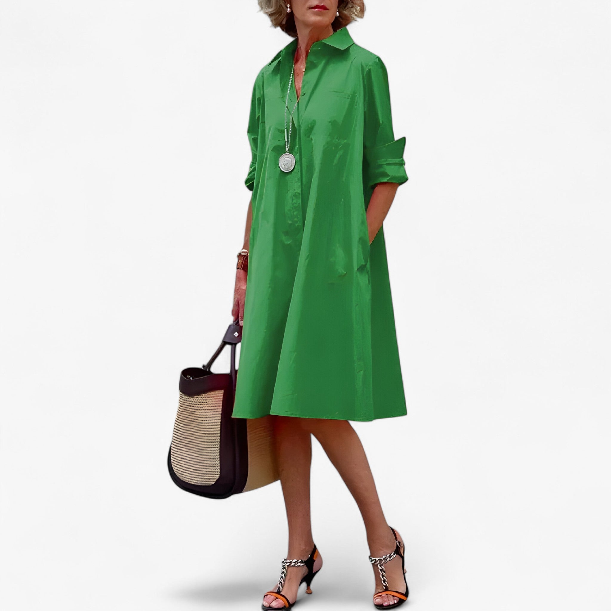 Orecchini Pendenti Donna in Argento 925 con Cristalli Luminosi - Eleganza per Ogni Occasione - Verde - abito elegante abito lungo donna dresses illumina moda femminile occasione ogni raffinatezza raffinatezza illumina stile sofisticato vestito da sera - Concept Palermo