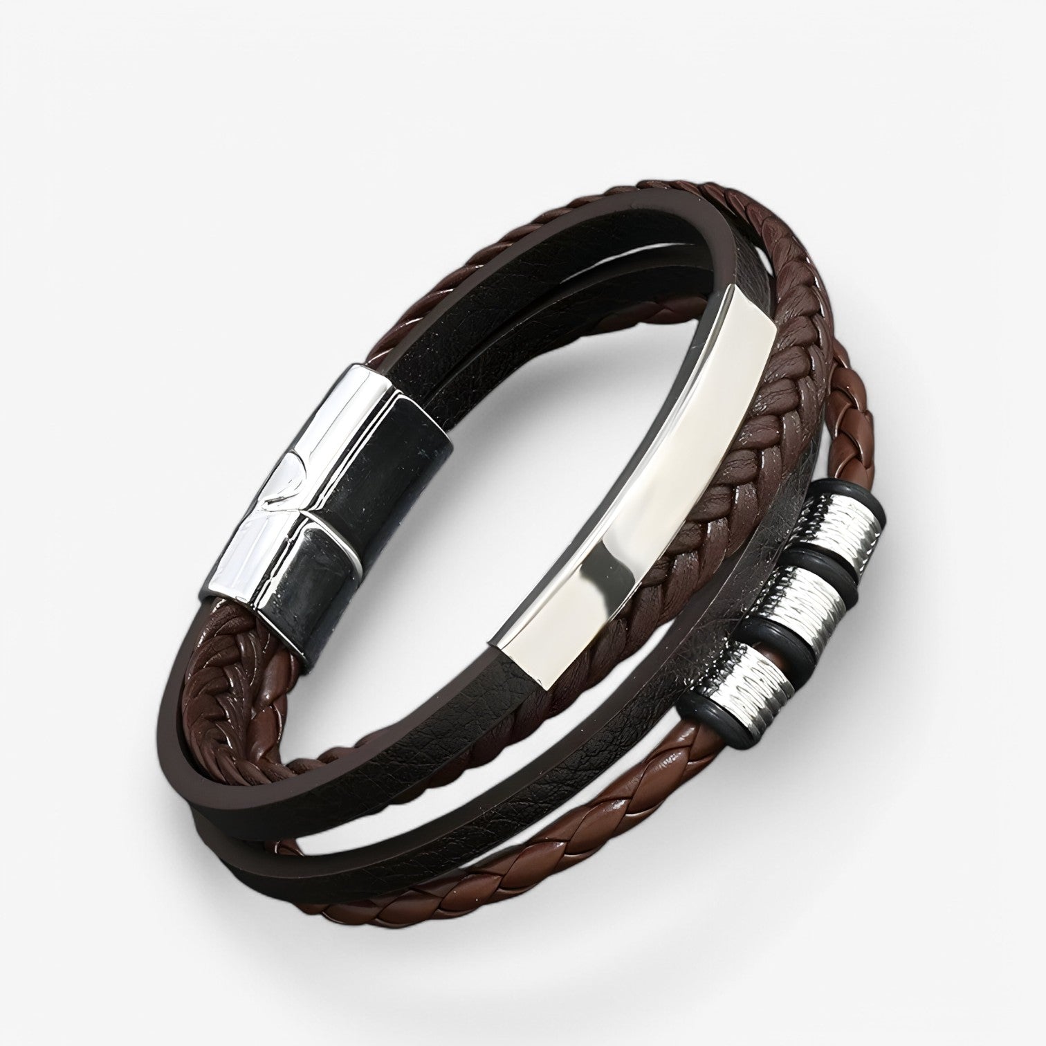 Bracciale in Pelle Robusto e Versatile Uomo - - bracciale bracciale pelle BRACELETS jewelry mens accessory mens bracelet pelle robusto uomo versatile - Concept Palermo