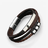 Herenarmband van Echt Zwart Leer, Stevig en Veelzijdig