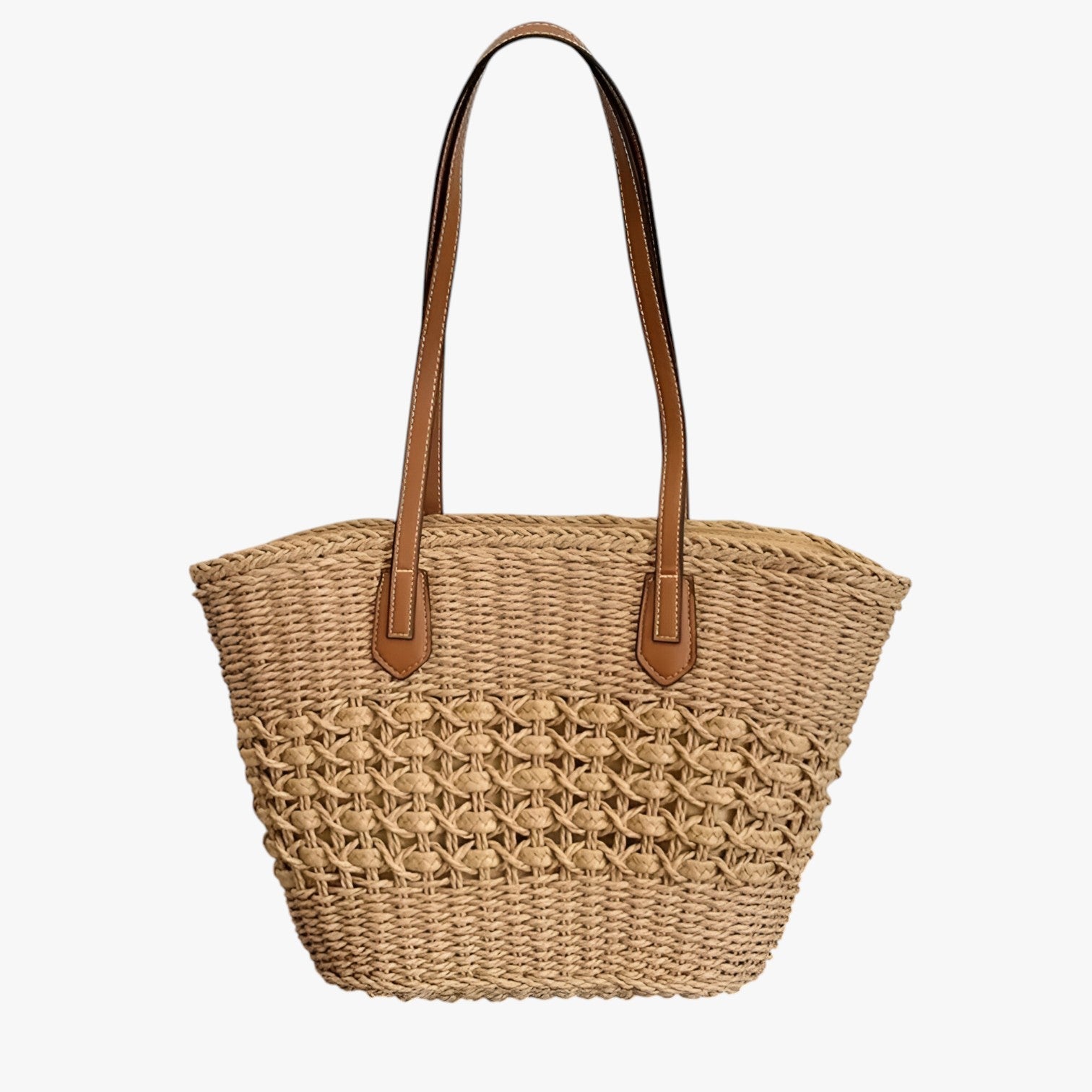 Borsa a tracolla in paglia intrecciata per donna - Leggera e spaziosa borsa estiva - - bags borsa borsa tracolla donna estiva handbags intrecciata leggera paglia Women's handbags - Concept Palermo