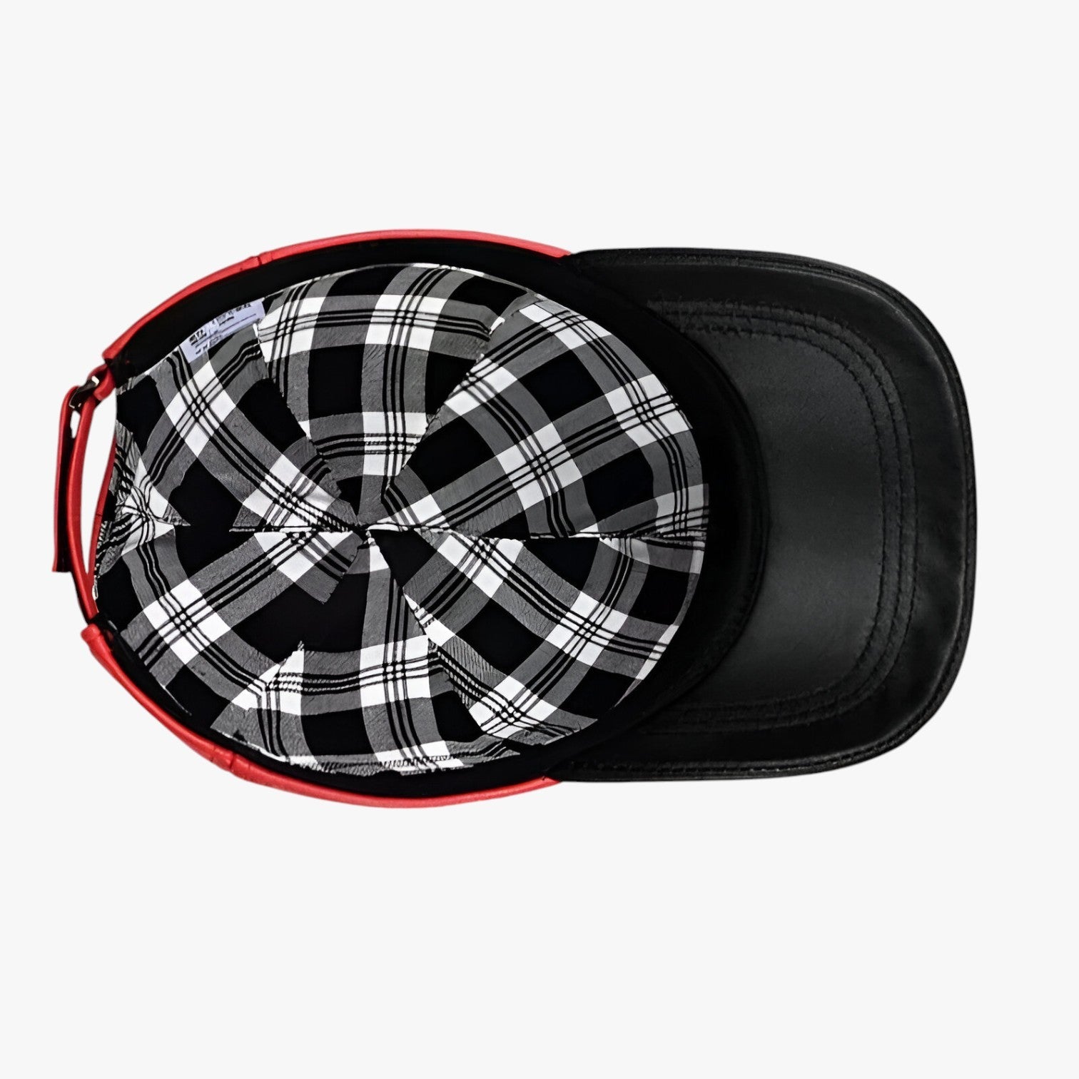 Cappello in pelle rossa – Protezione solare con design ricamato Uomo - - Baseball caps cappello cappello pelle caps design men's hat mens accessory pelle protezione ricamato rossa - Concept Palermo