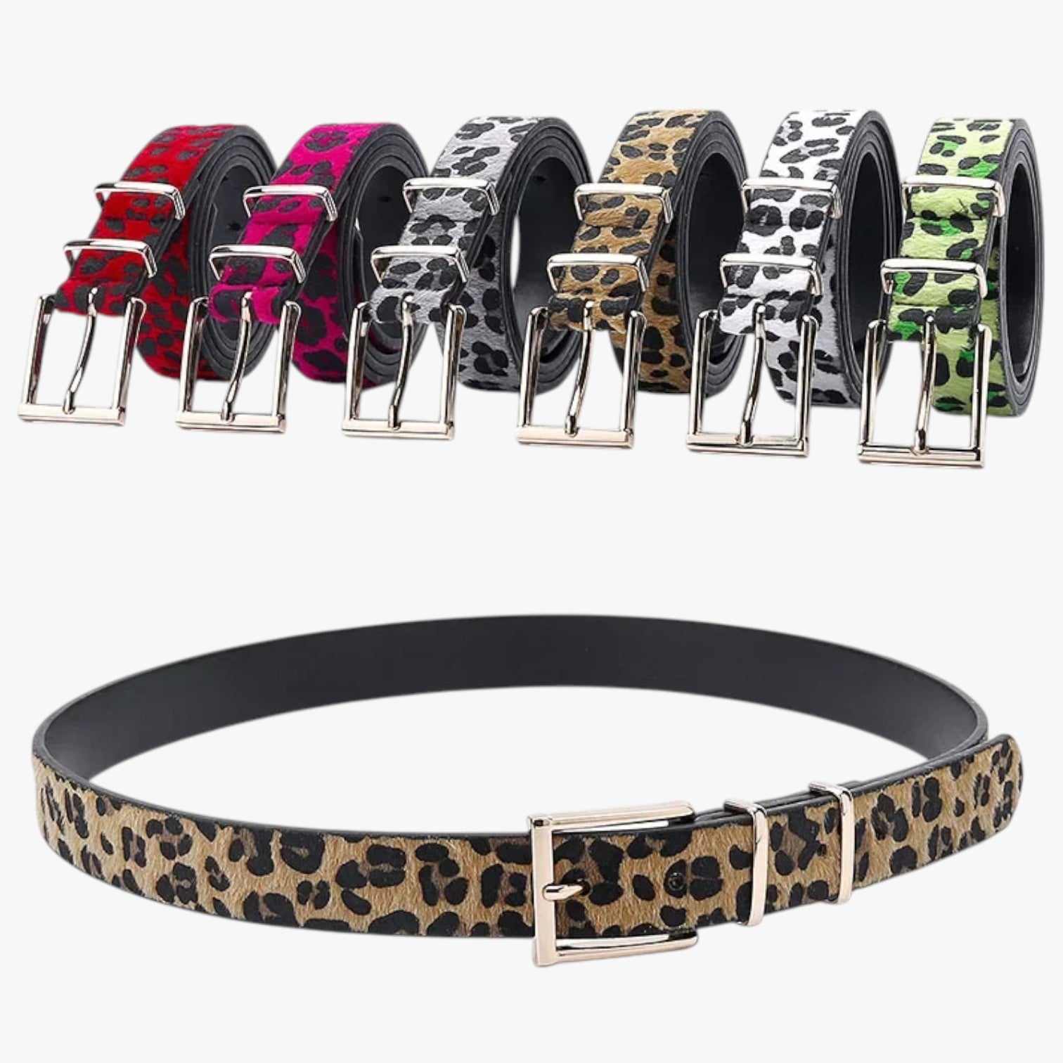 Cintura Donna in Vera Pelle Leopardata con Fibbia Elegante - - Belts cintura cintura pelle fibbia leopardata pelle waist belt for women Womens belt - Concept Palermo