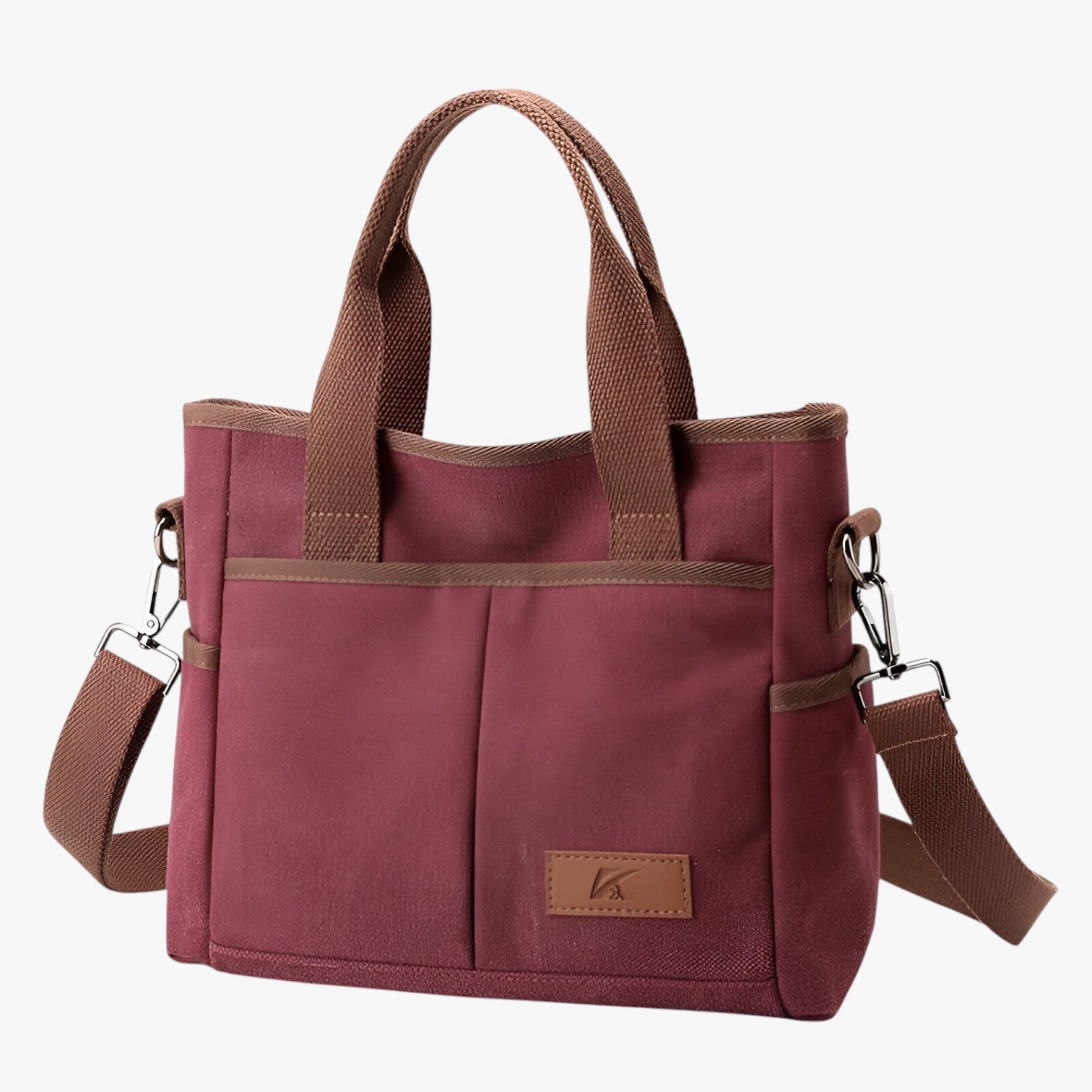 Ampa borsa a tracolla e da viaggio in tela - Viola Caffè (20cm<Max Lunghezza<30cm) - ampa ampa borsa bags borsa handbags tela tracolla viaggio Women's handbags - Concept Palermo