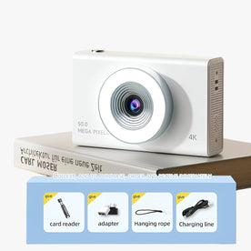 4K Retro Camera Hoge definitie en draagbaar ontwerp - Bianco - camera definitie draagbaar gadget gadgets hoge Linen ontwerp retro retro camera Unisex - Concept Palermo