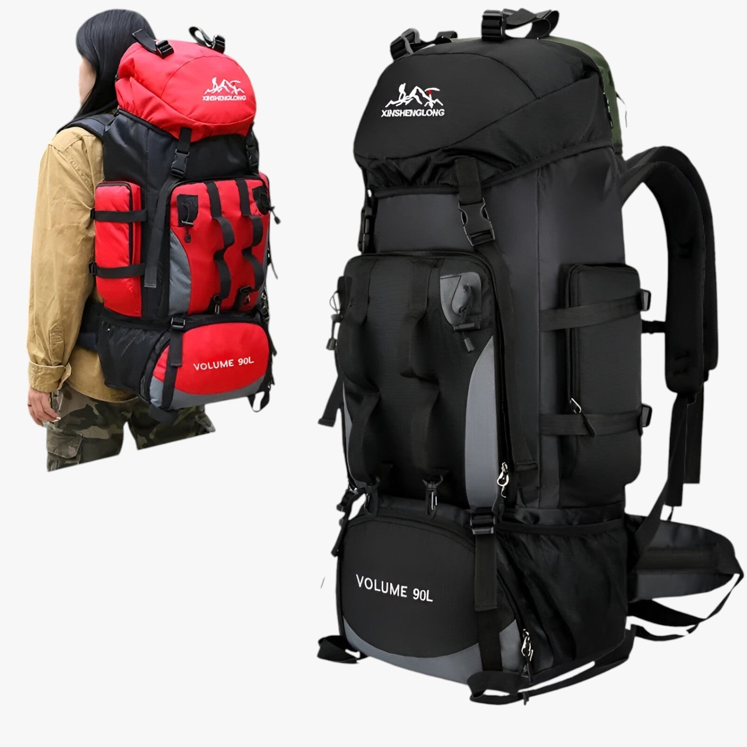 Zaino Trekking Impermeabile Uomo 60L - Grande, Resistente e Comodo per Avventura - - avventura Backpacks Bags impermeabile mens bag pronto spazioso trekking uomo zaino - Concept Palermo