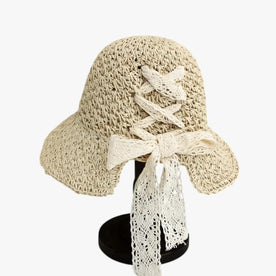 Cappello da Spiaggia UV con Foro per Codino - Beige - cappello cappello spiaggia codino foro hat Hat for girls spiaggia Spring Summer summer hat sun hat Sun Hats Women women hat women's hat - Concept Palermo