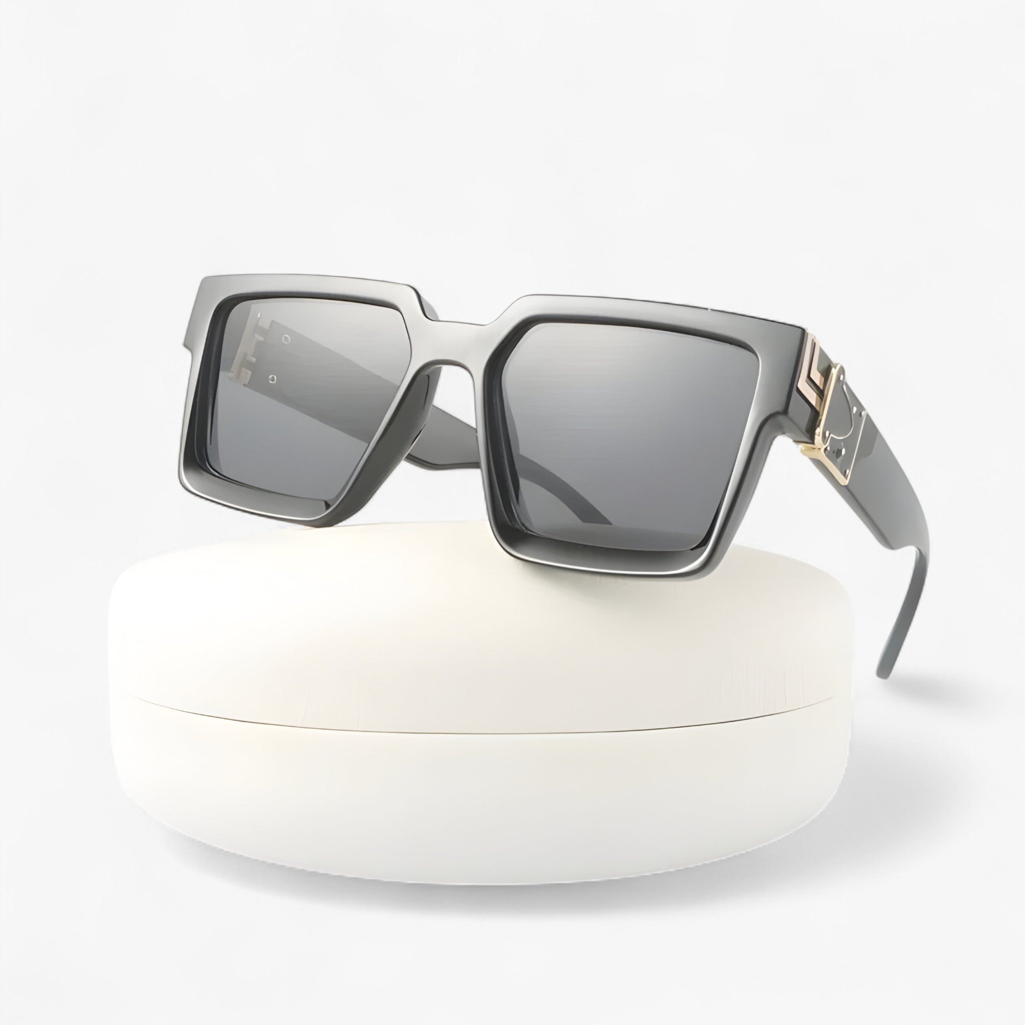 Occhiali da sole quadrati vintage neri da uomo - Nero Grigio no box - Fashion Sunglasses men sunglasses polarized mens sunglasses neri occhiali occhiali sole Polarized man sunglasses quadrati sole sunglasses sunglasses polarized men uomo vintage - Concept Palermo