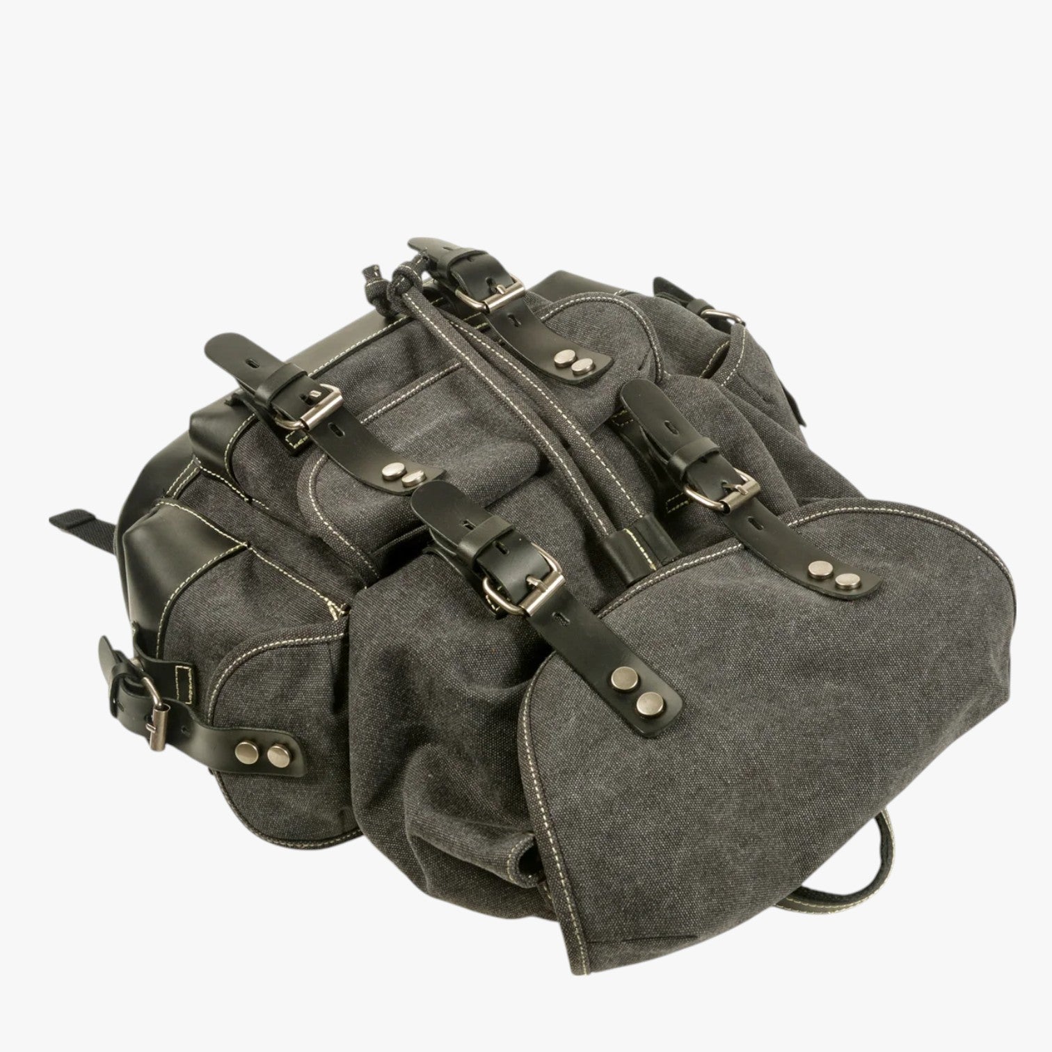 Zaino Escursionismo Tela e Pelle a Grande Capacità Uomo - - bag Bags bags for men capacità escursionismo mens bag pelle tela uomo zaino zaino escursionismo - Concept Palermo