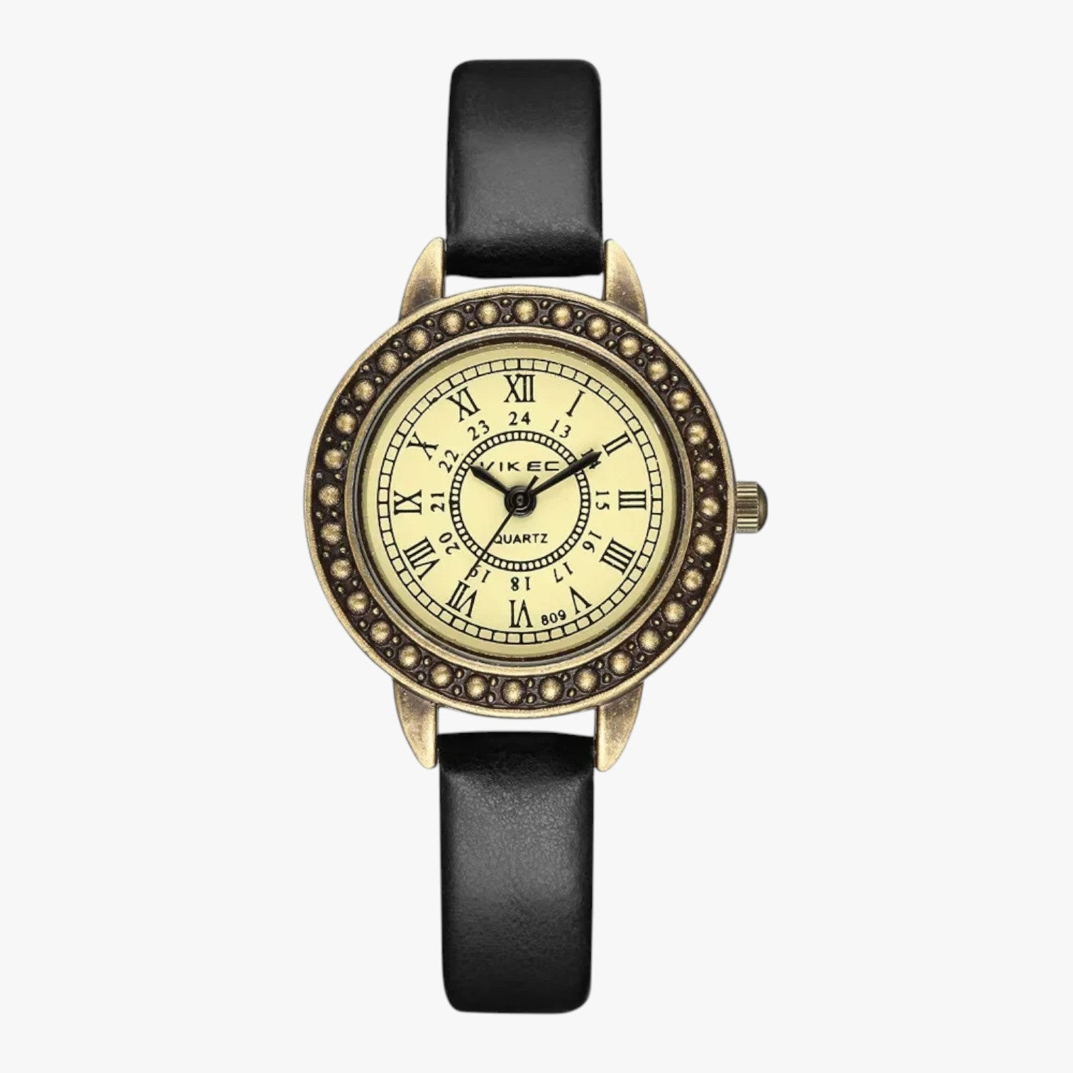 Orologio vintage in pelle con quadrante romano Uomo - nero - female watch ladies watch orologio orologio vintage pelle quadrante romano uomo vintage watch watch for women watches - Concept Palermo