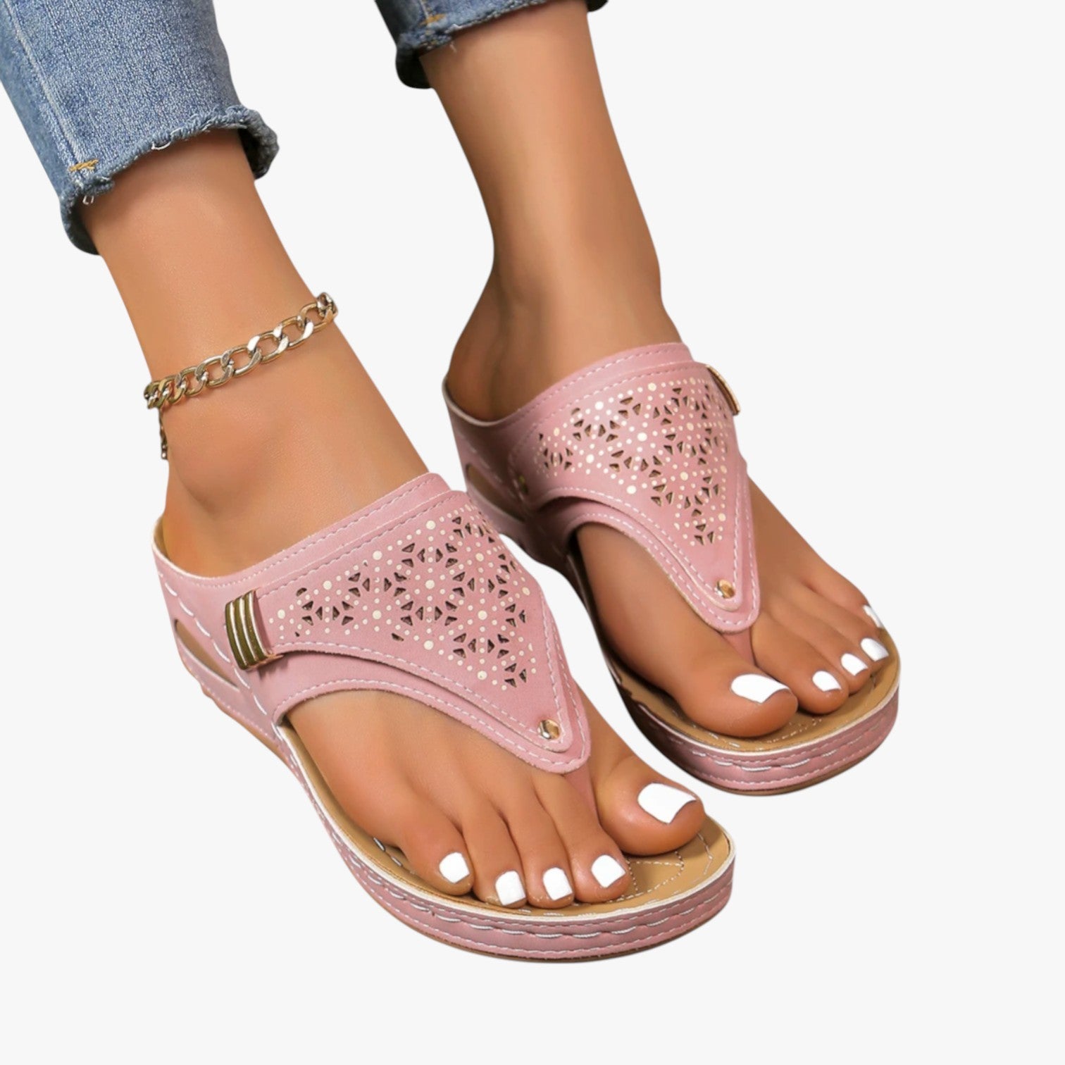 Sandali Donna Ortopedici con Zeppa Morbida Antiscivolo, Traspiranti per Comfort Estivo - - antiscivolo breathable sandals donna easy wear sandals estiva fashion sandals morbidi ortopedici sandali sandali ortopedici sandals stylish sandals - Concept Palermo