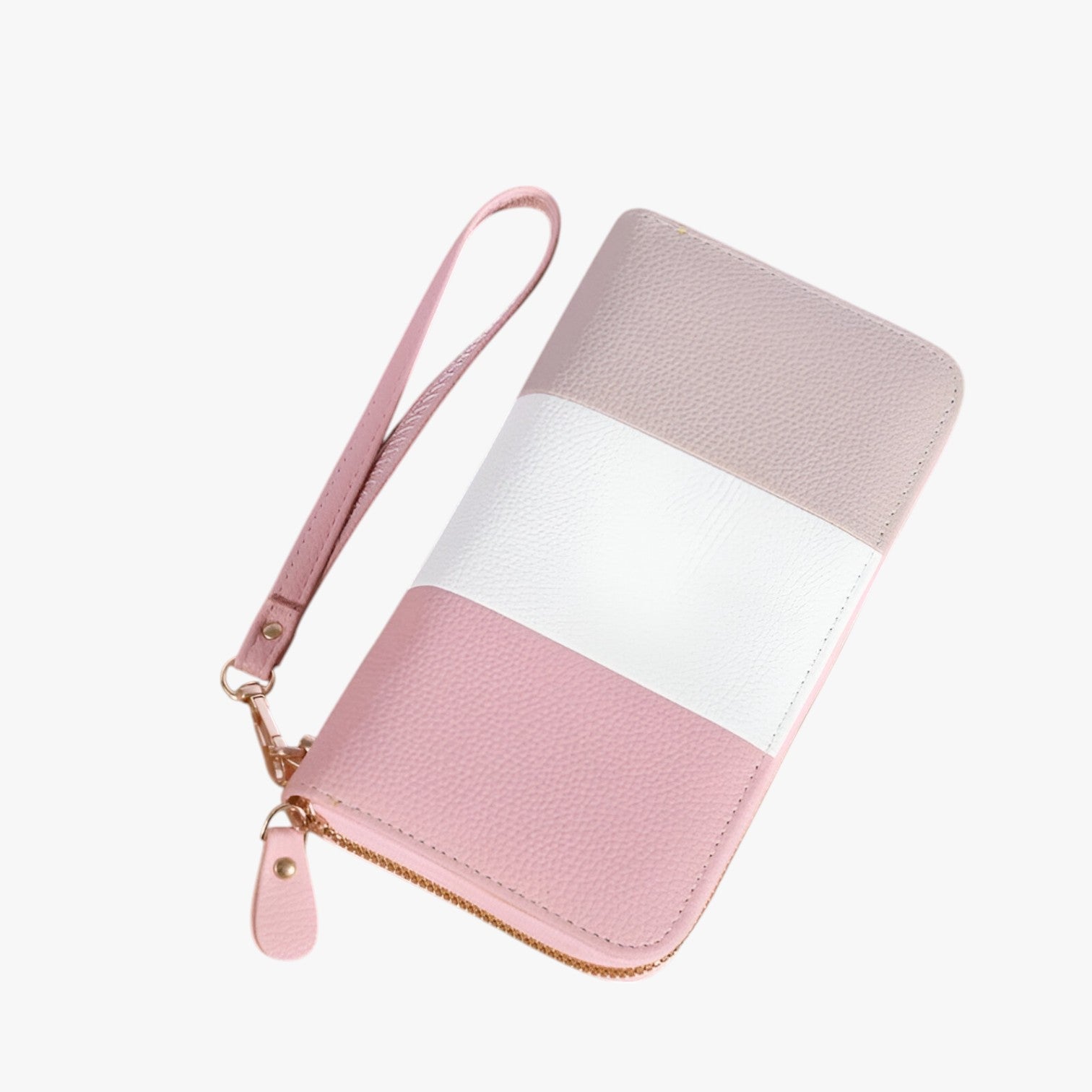 Portafoglio di lusso in pelle tricolore - protezione RFID e spazioso - Rosa - pelle portafoglio portafoglio pelle protezione rfid spazioso tricolore wallet wallets womens wallet - Concept Palermo