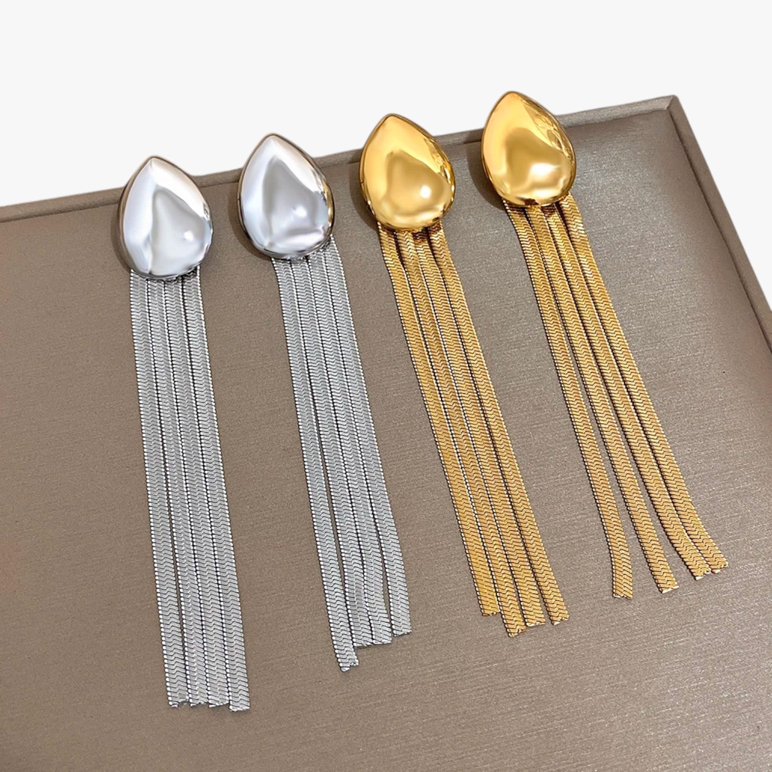 Orecchini a Goccia con Nappa Lunga Brillante - - brillante EARRINGS Earrings for Women Girls goccia jewelry lunga nappa New Fashion Earrings orecchini orecchini goccia - Concept Palermo