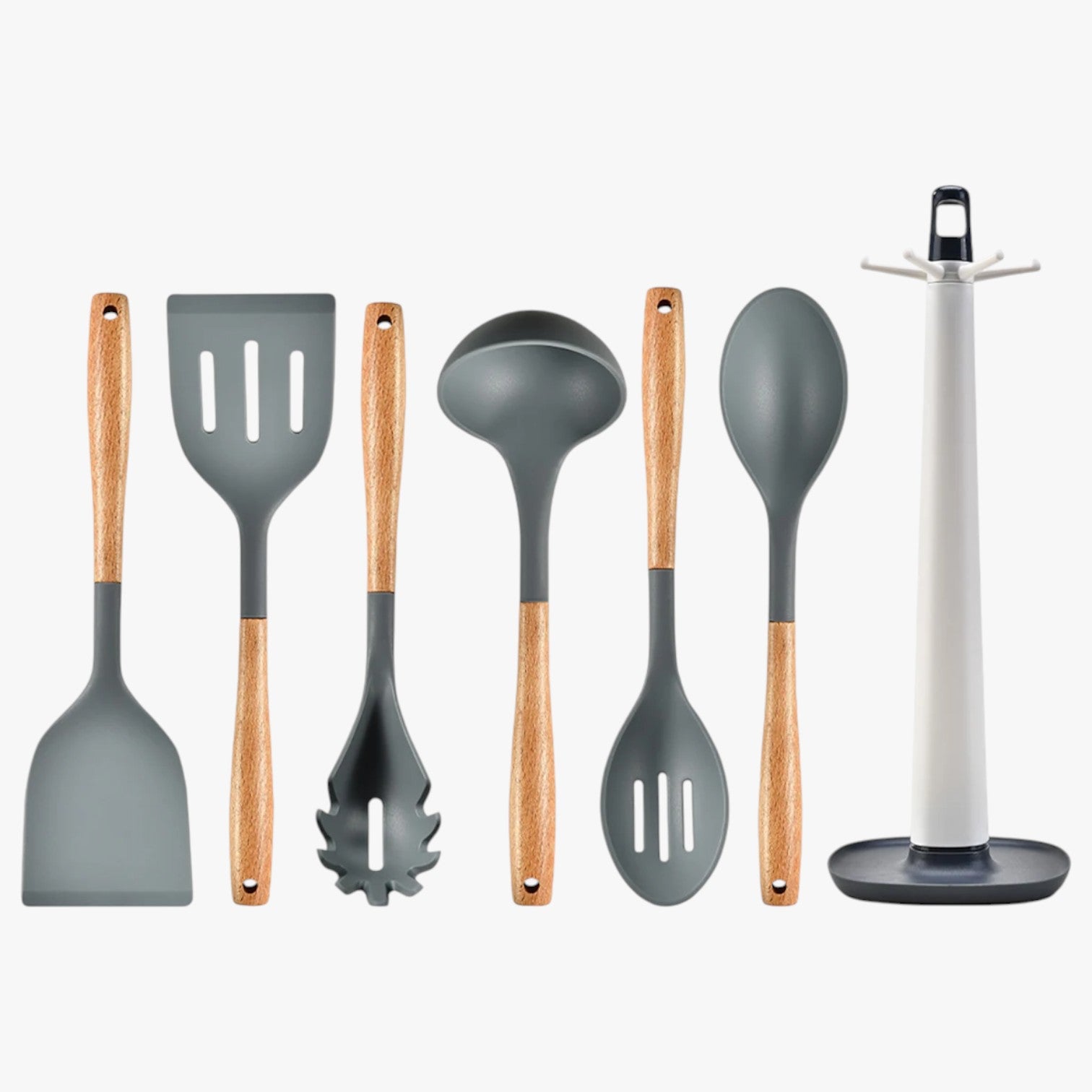 Set da cucina in silicone – resistente al calore, antiaderente e con spazio di stoccaggio Uomo - 7Pezzi Grigio Scuro - antiaderente calore cucina cucina silicone Kitchen kitchen & dining kitchen accessory kitchen tools resistente silicone spazio - Concept Palermo