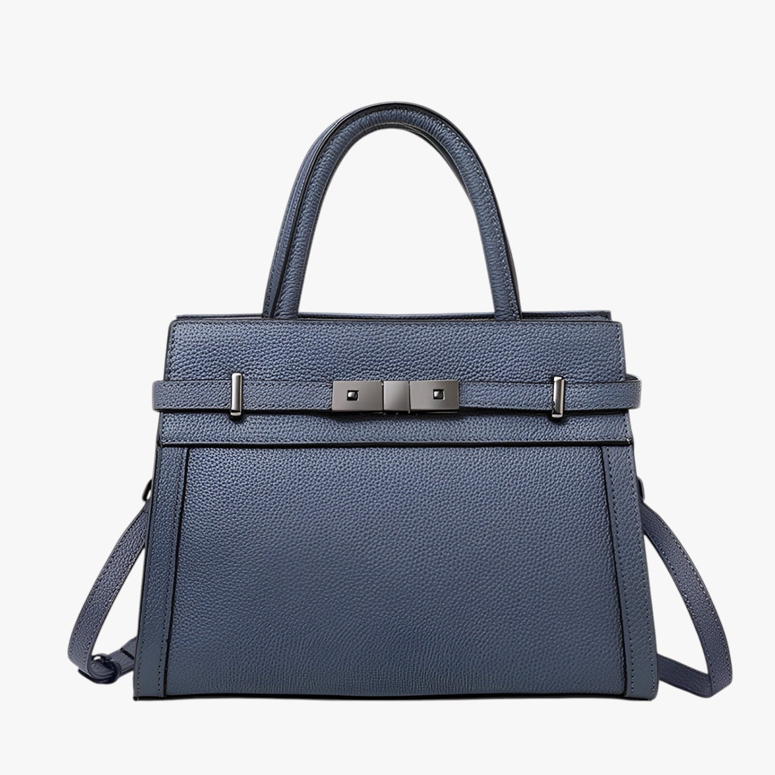 Borsa Tote Donna in Vera Pelle Nera - Grande e Spaziosa per Lavoro e Viaggio - Blu (20cm< Lunghezza Max <30cm) - Bags borsa borsa tote bovina donna handbags pelle tote vera women bags Women's handbags - Concept Palermo