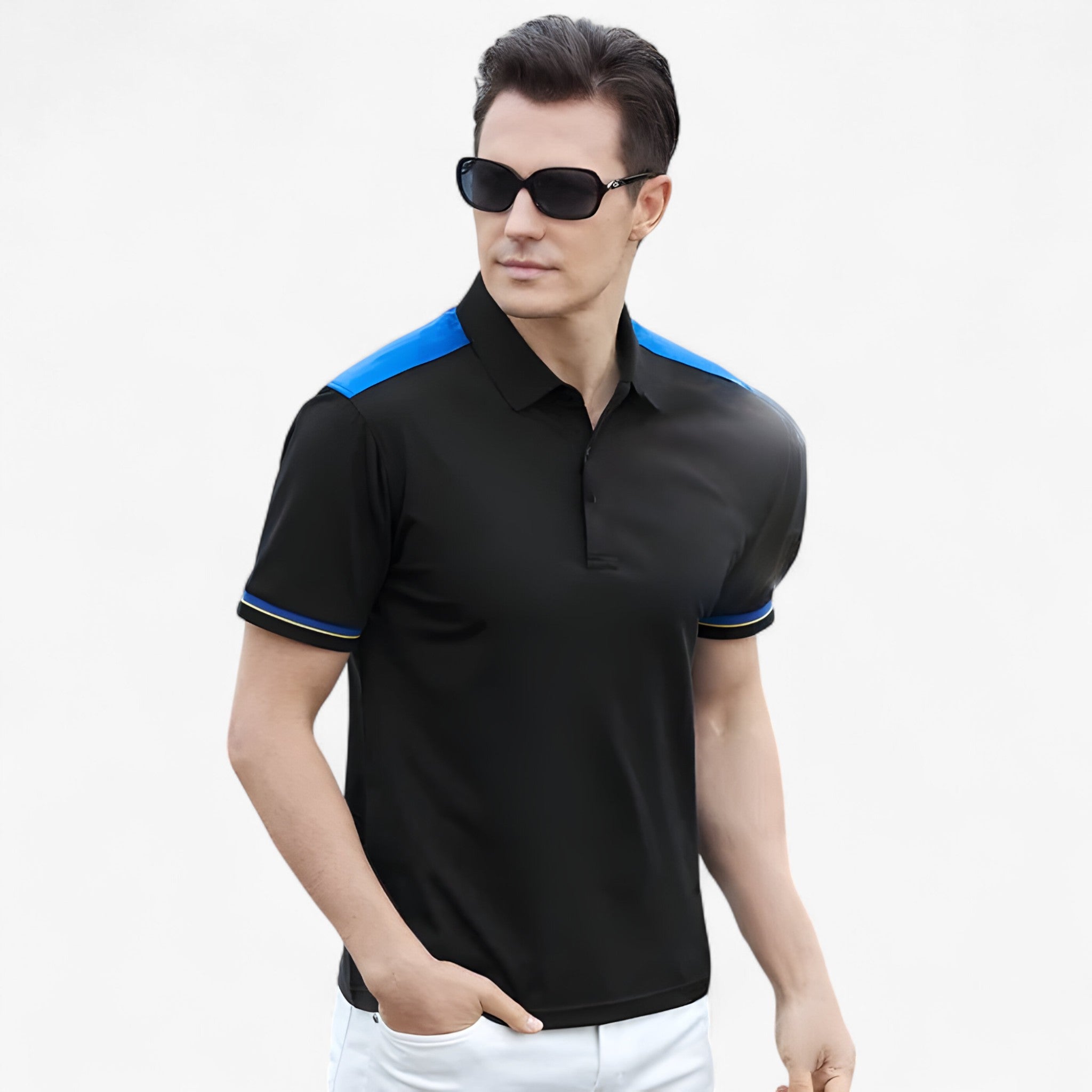 Polo casual da uomo - Design sportivo con spalle a contrasto - - casual contrasto cotton polo shirt design men's polo men's polo shirt men's top clothes polo polo casual Shirts und Polos spalle sportivo - Concept Palermo