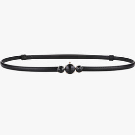 Cintura sottile in vera pelle - Eleganza regolabile Donna - nero 100cm - Belts cintura cintura sottile donna eleganza Linen pelle regolabile sottile vera waist belt for women Women Womens belt - Concept Palermo