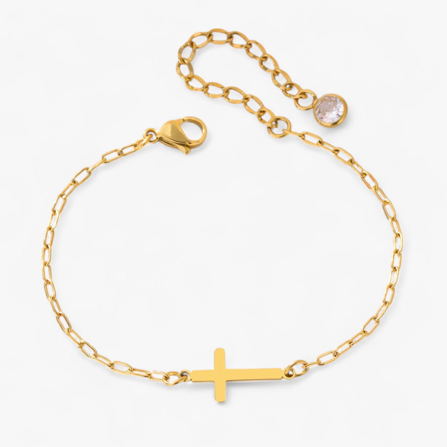 Bracciale con Croce in Acciaio – Eleganza Resistente all’Acqua Donna - oro - acciaio acqua bracciale bracciale croce BRACELET BRACELET FOR WOMEN BRACELETS bracelets for women croce donna eleganza jewelry women bracelets - Concept Palermo