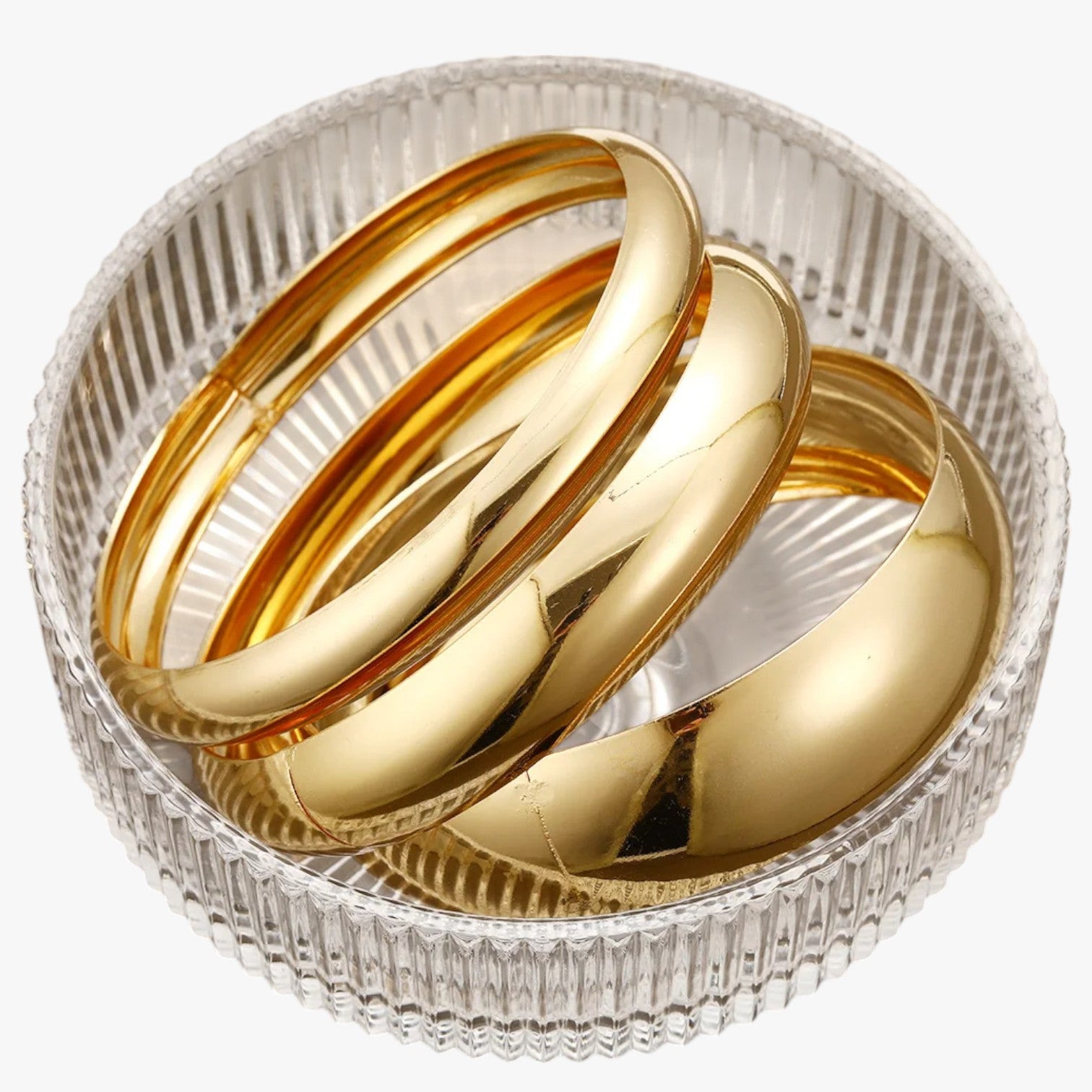 Set 3 Bracciali Donna Oro 18K Placcati, Design Audace e Moderno - - audace bracciali bracciali audace BRACELET BRACELET FOR WOMEN BRACELETS bracelets for women donna jewelry - Concept Palermo