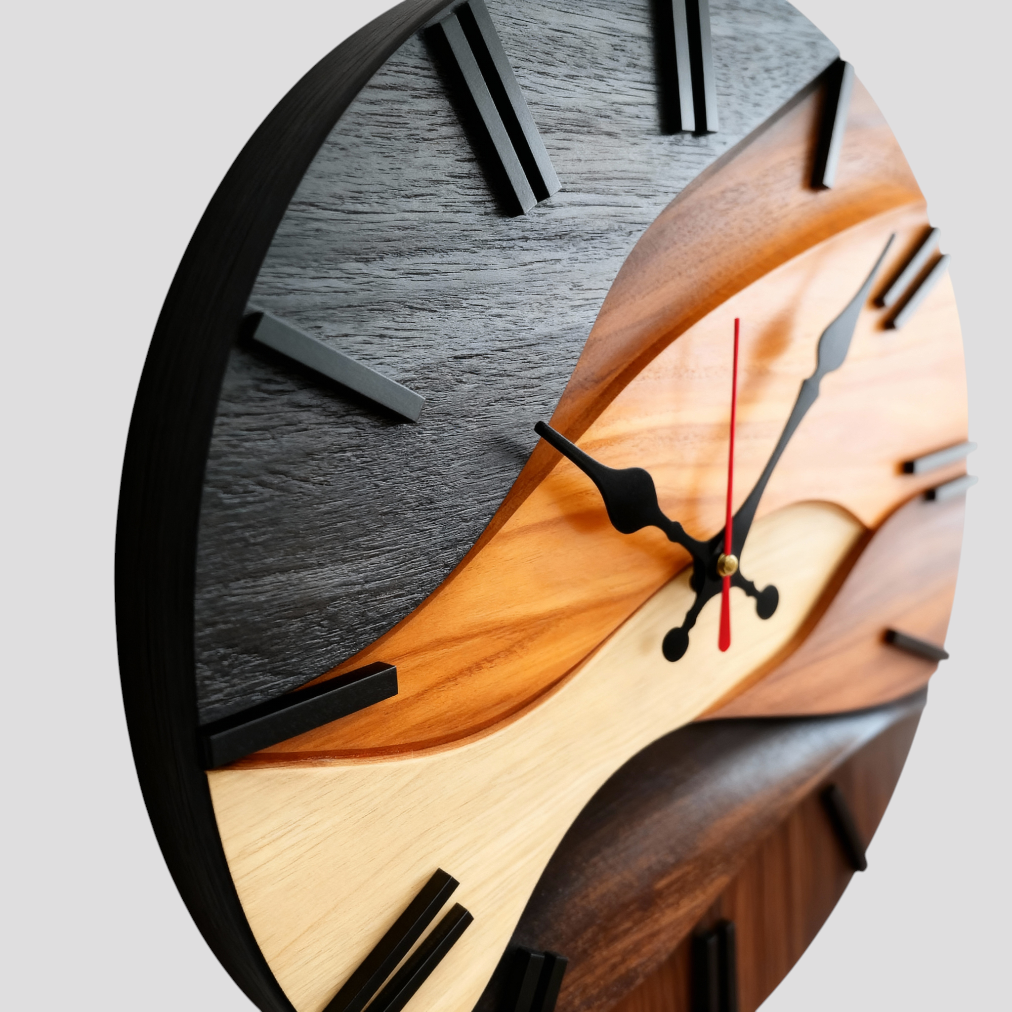 Orologio da Parete in Legno Design Moderno Taglio Grande per Soggiorno/Cucina - - accessoires de maison bois cross-from-marche-lino-15721451651421 design moderne décor de salon décoration intérieure horloge horloge décorative horloge en bois horloge murale horloge ronde horloge silencieuse horloges murales murale New-google style nordique - Concept Palermo