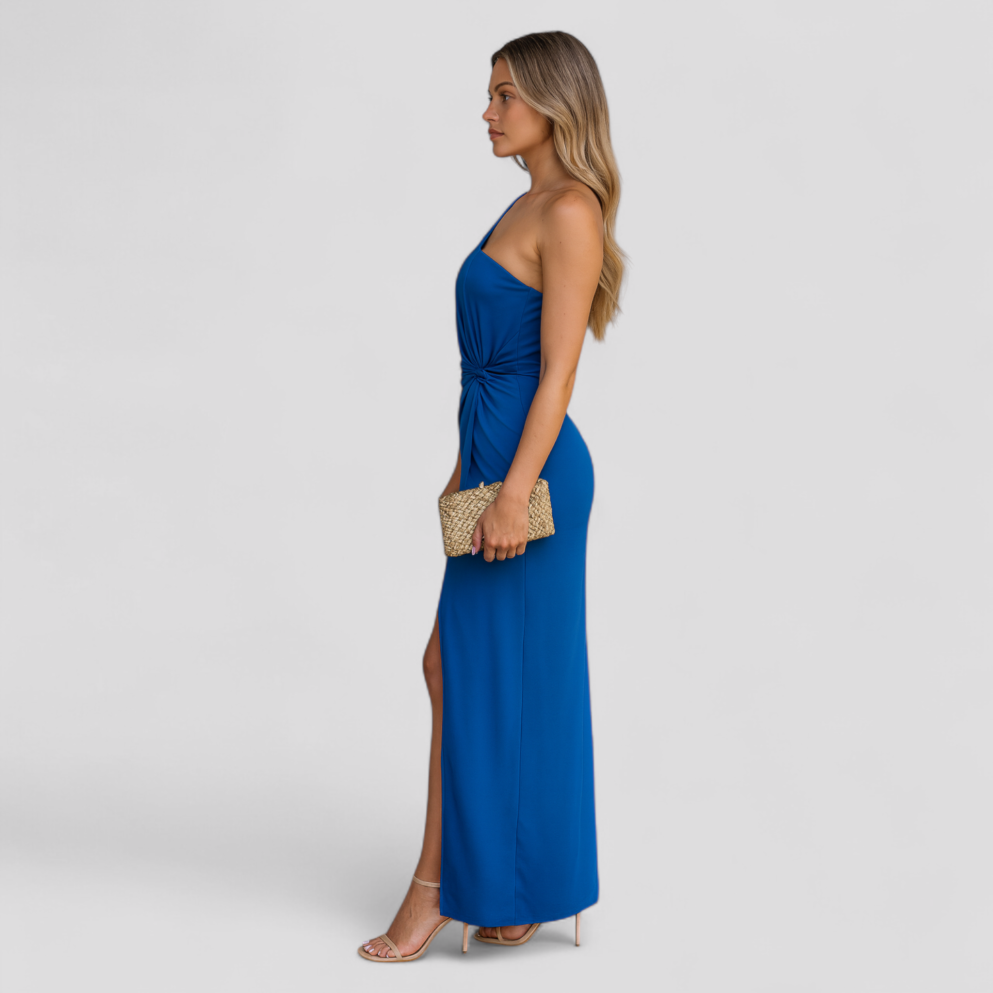 Abito Midi Donna con Spallina Unica - - abiti da donna abiti moda abiti per cerimonie abiti per eventi abito abito chic abito midi abito midi eleganti abito spallina unica donna dress elegant eleganza senza tempo midi robie di eleganza spallina unica vestito formale - Concept Palermo