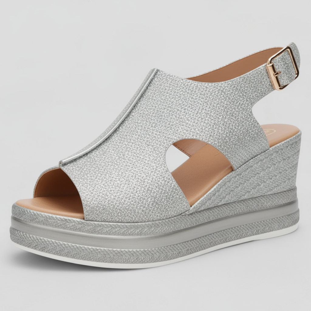 Sandalias con plataforma para mujer negras en ecopiel - cómodas y elegantes con tacón ancho